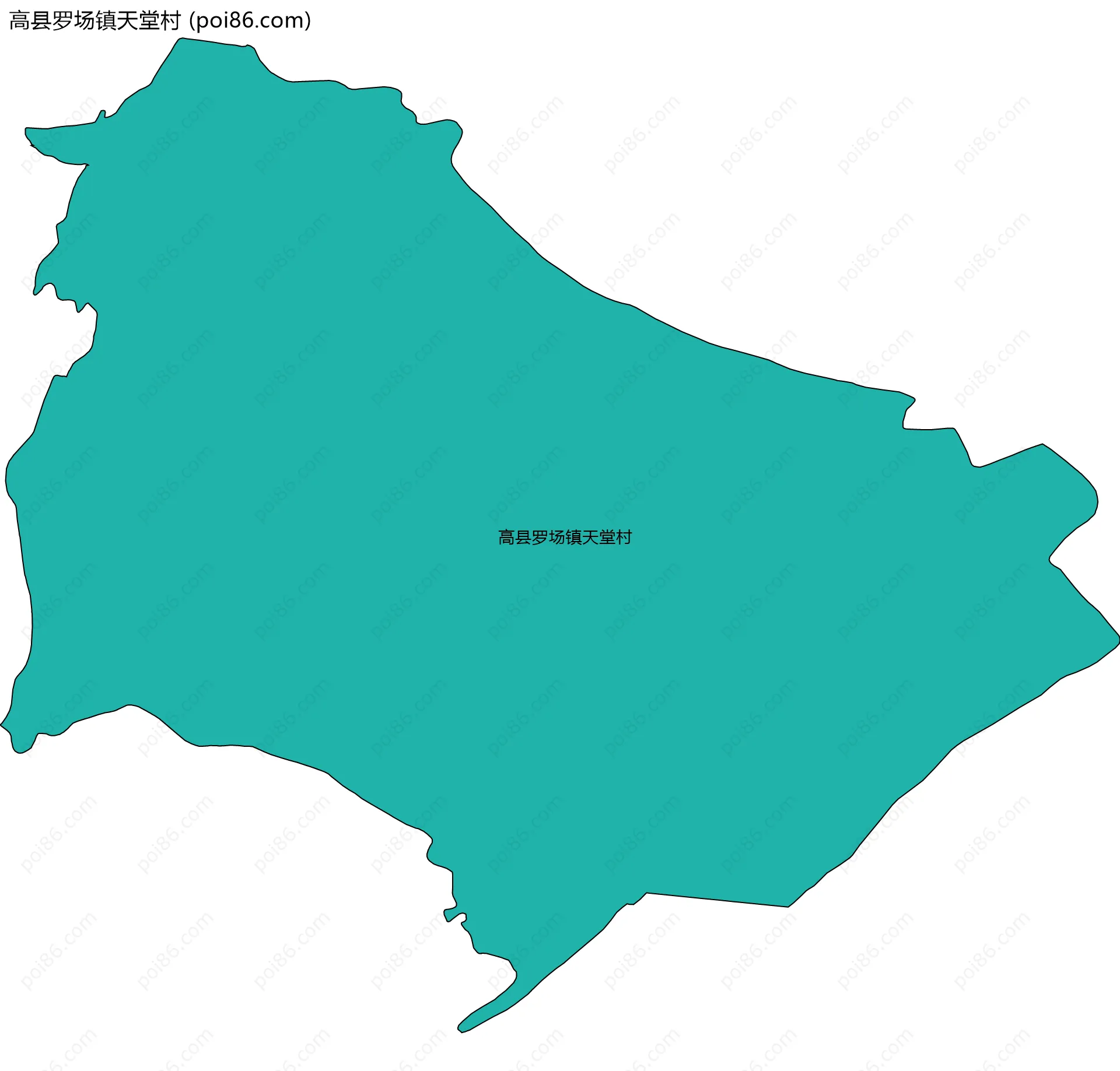高县罗场镇天堂村边界地图