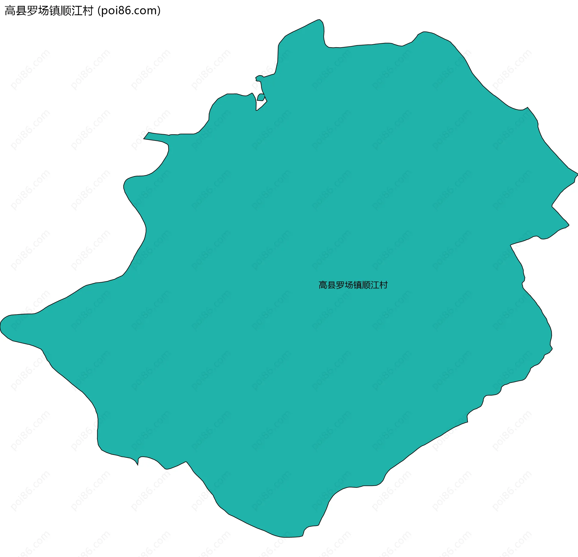 高县罗场镇顺江村边界地图