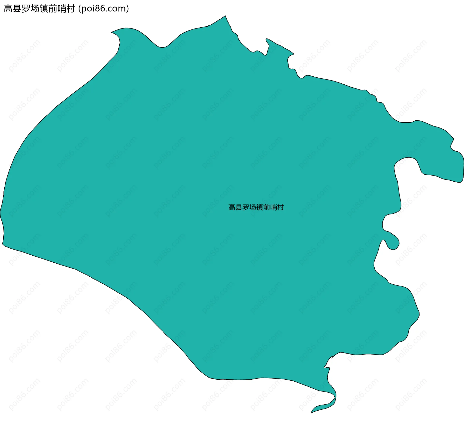 高县罗场镇前哨村边界地图