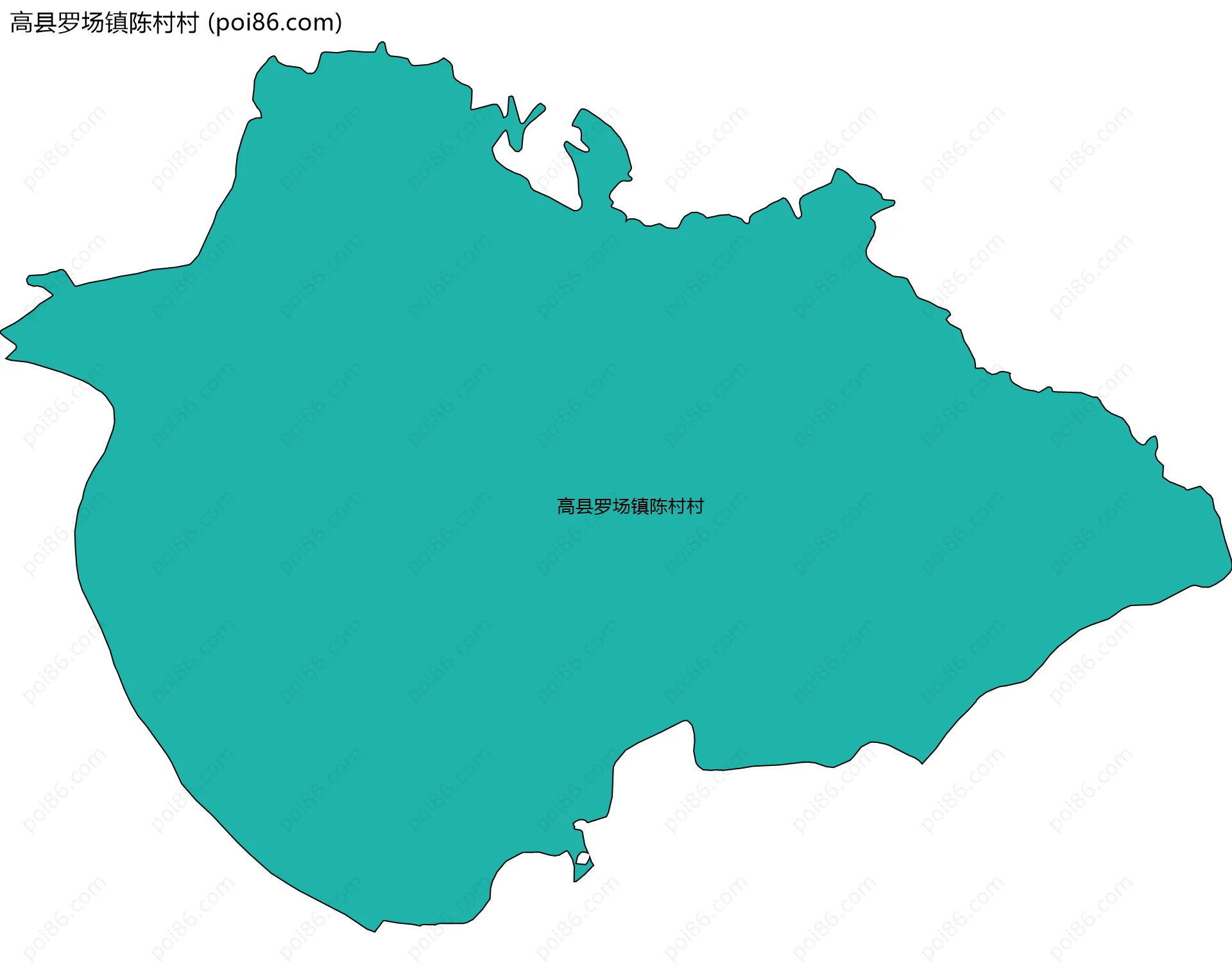 高县罗场镇陈村村边界地图
