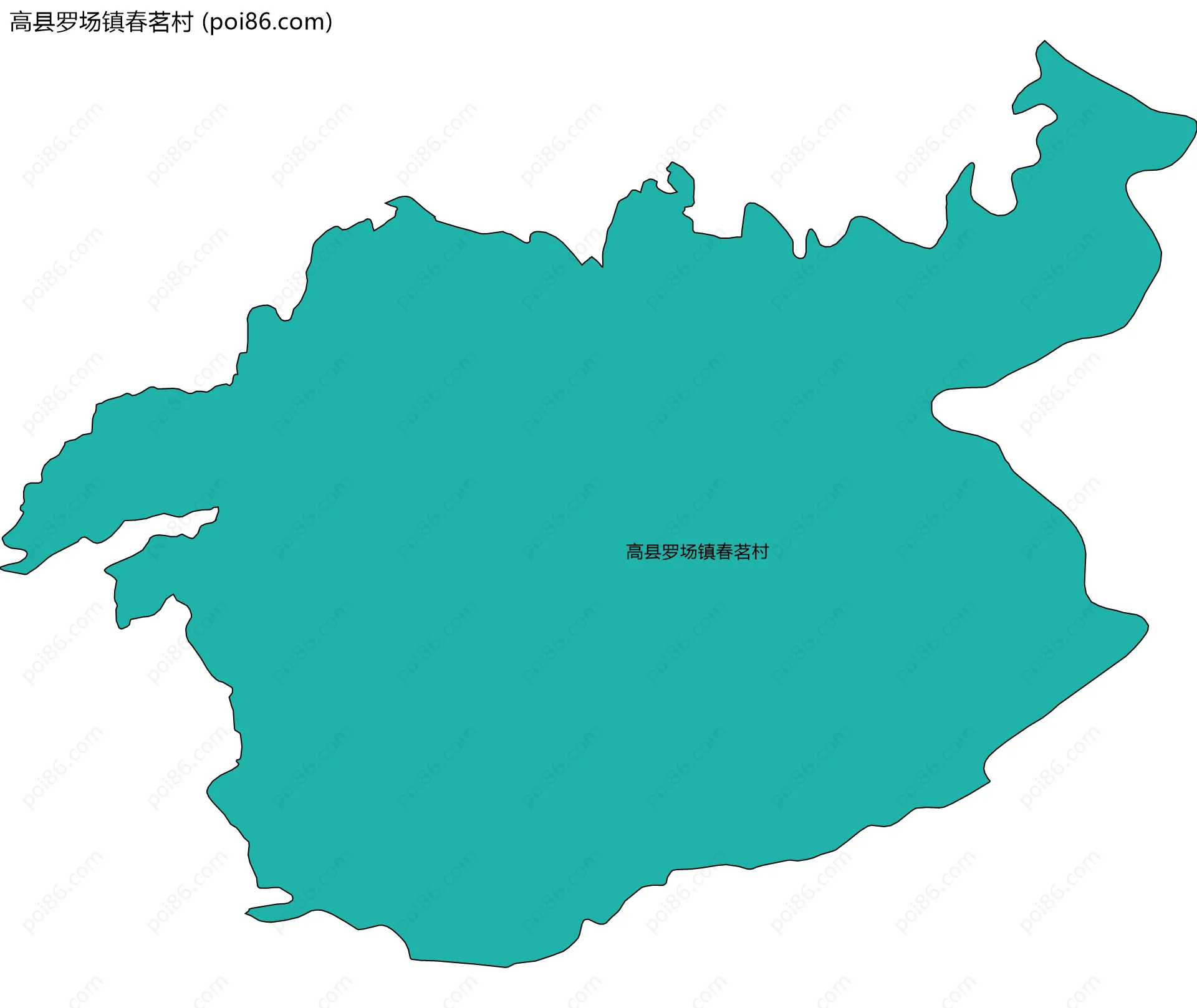 高县罗场镇春茗村边界地图