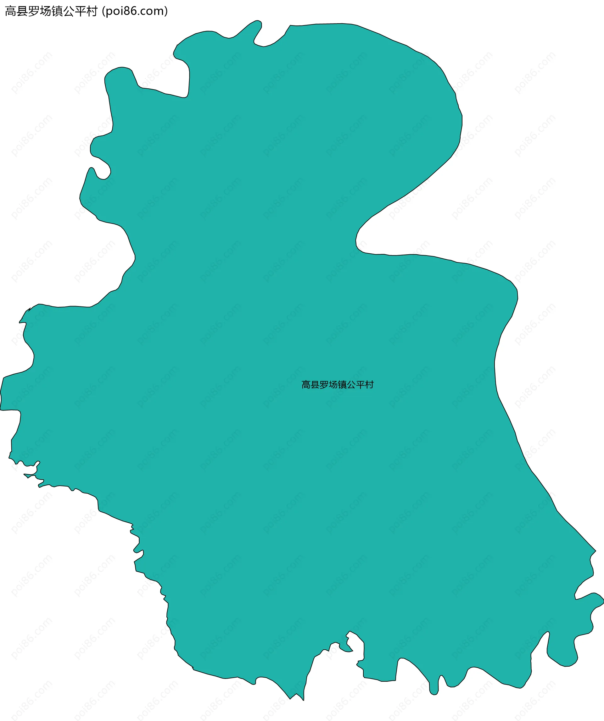 高县罗场镇公平村边界地图