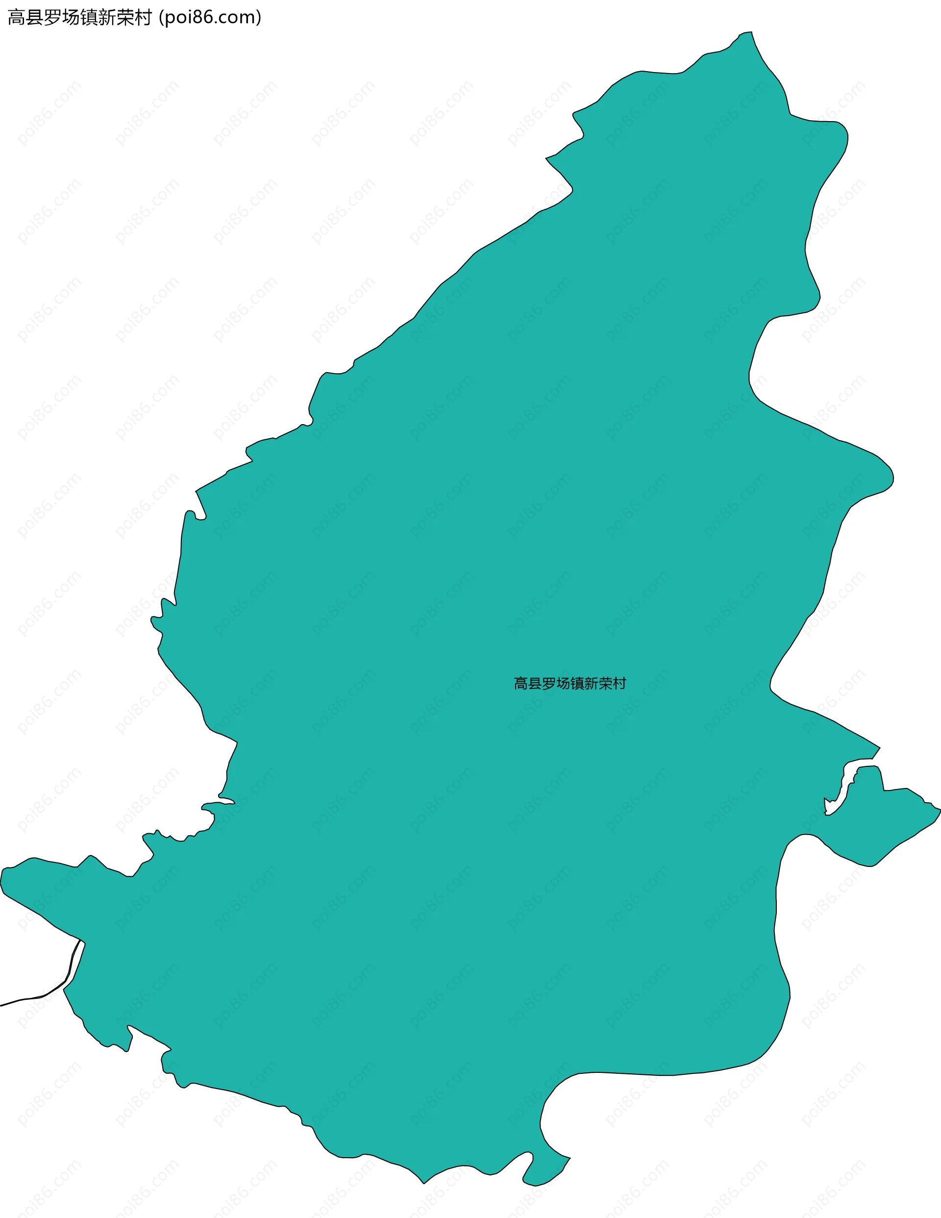 高县罗场镇新荣村边界地图