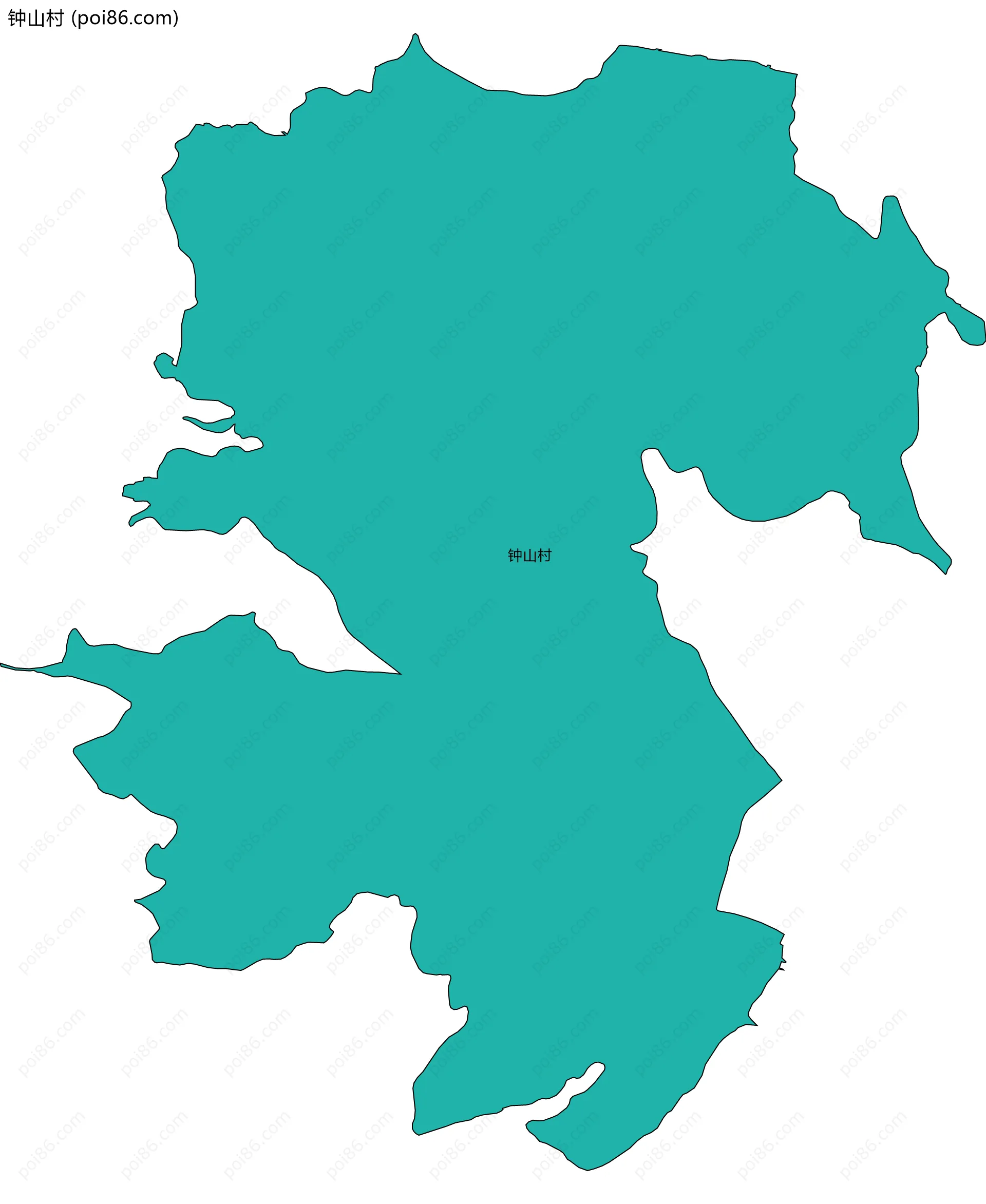 钟山村边界地图