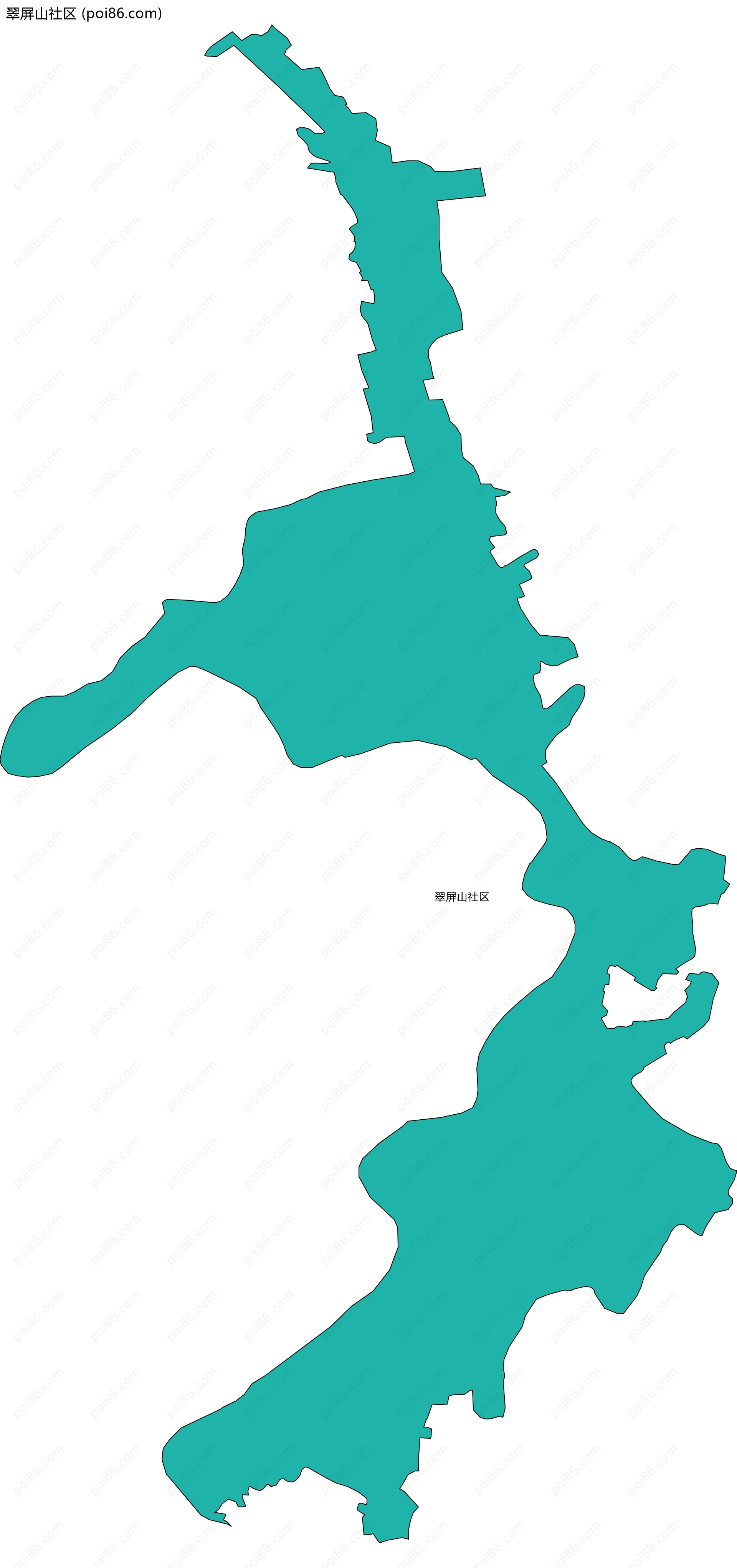 翠屏山社区边界地图