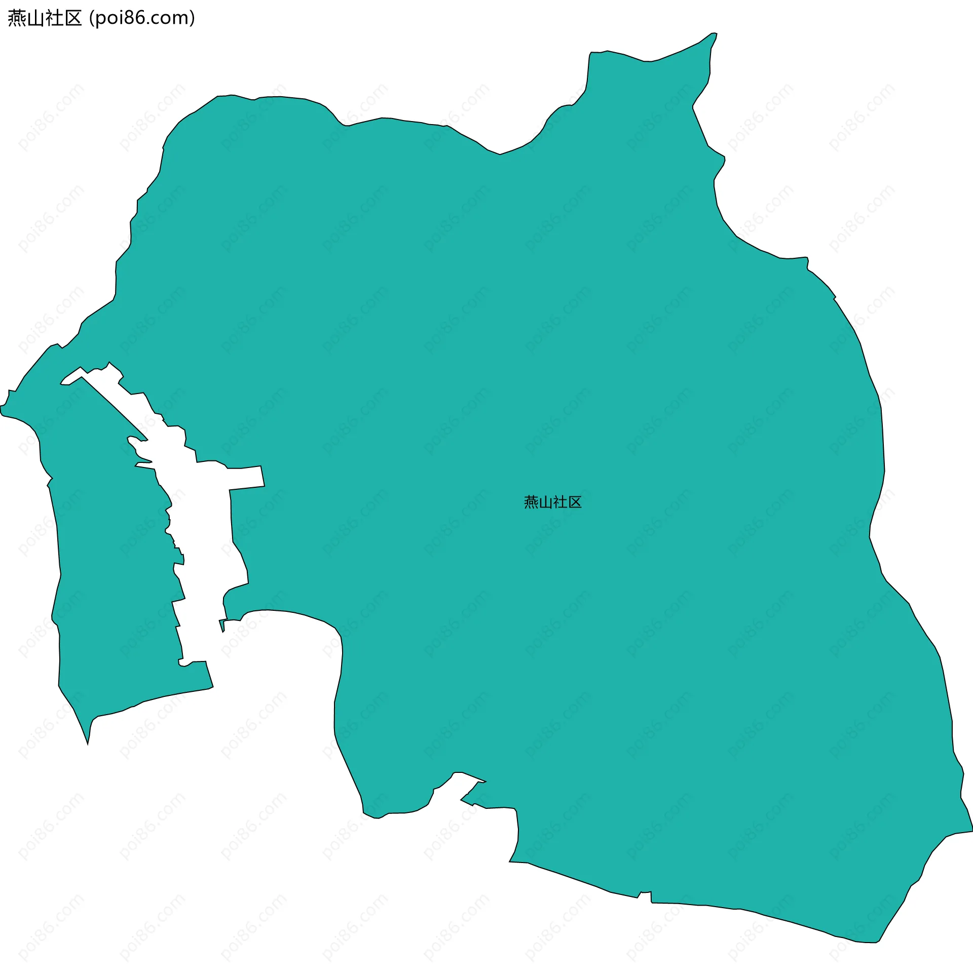 燕山社区边界地图