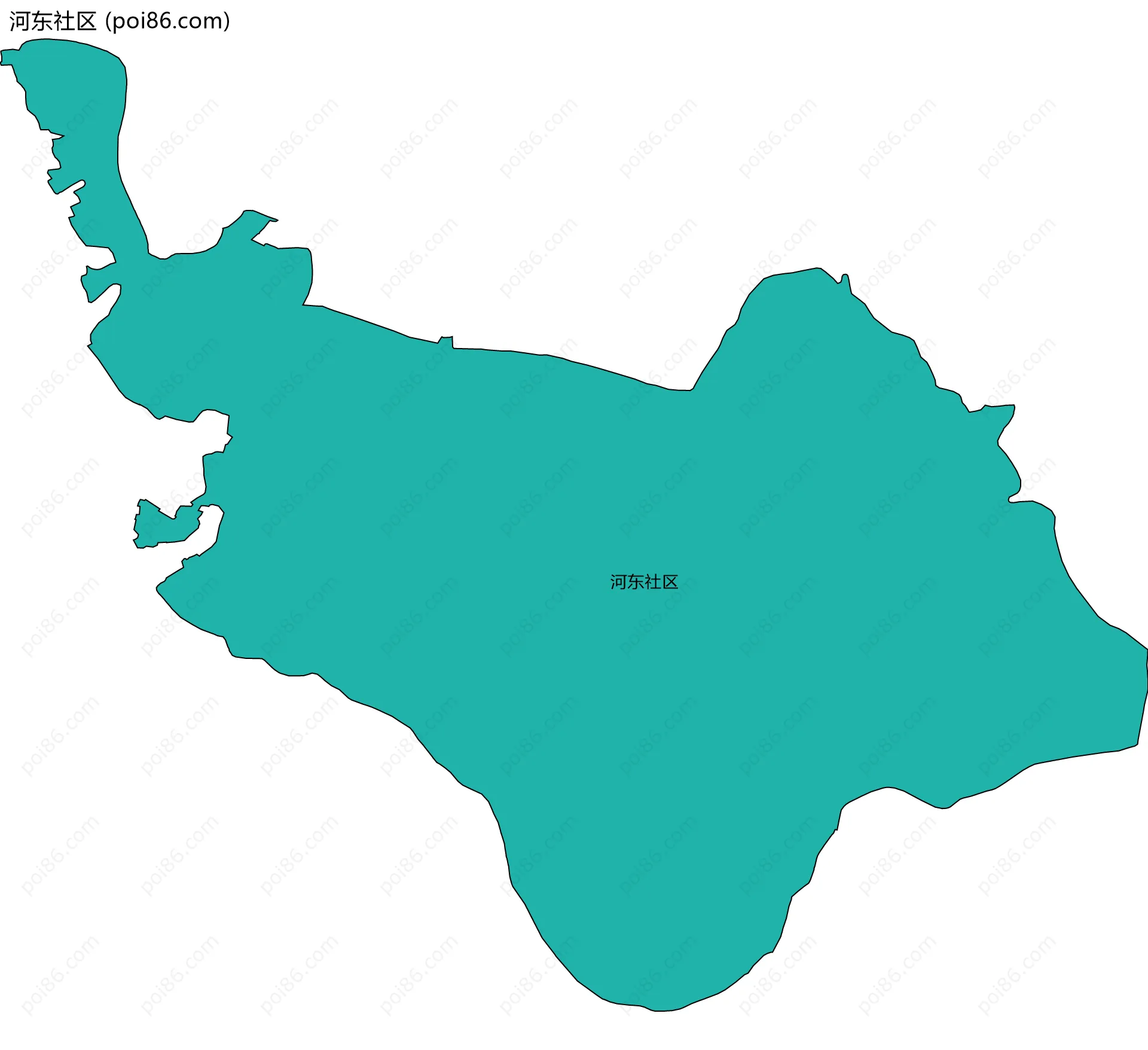 河东社区边界地图