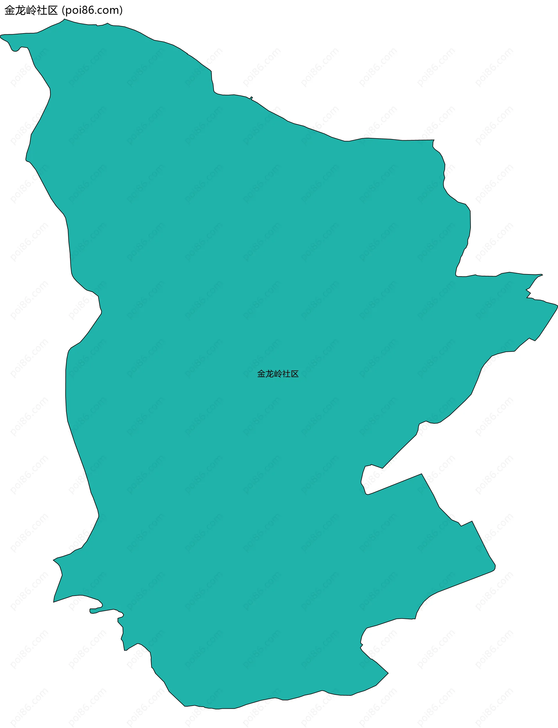 金龙岭社区边界地图