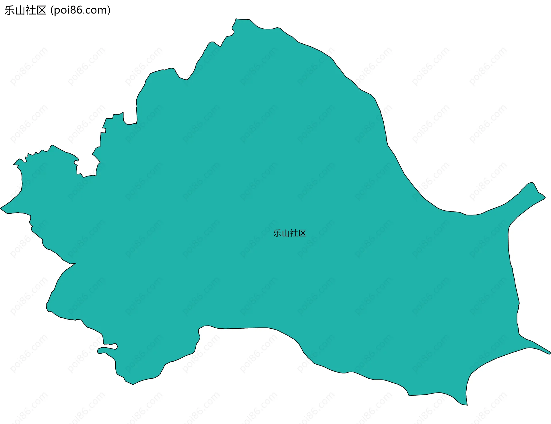 乐山社区边界地图