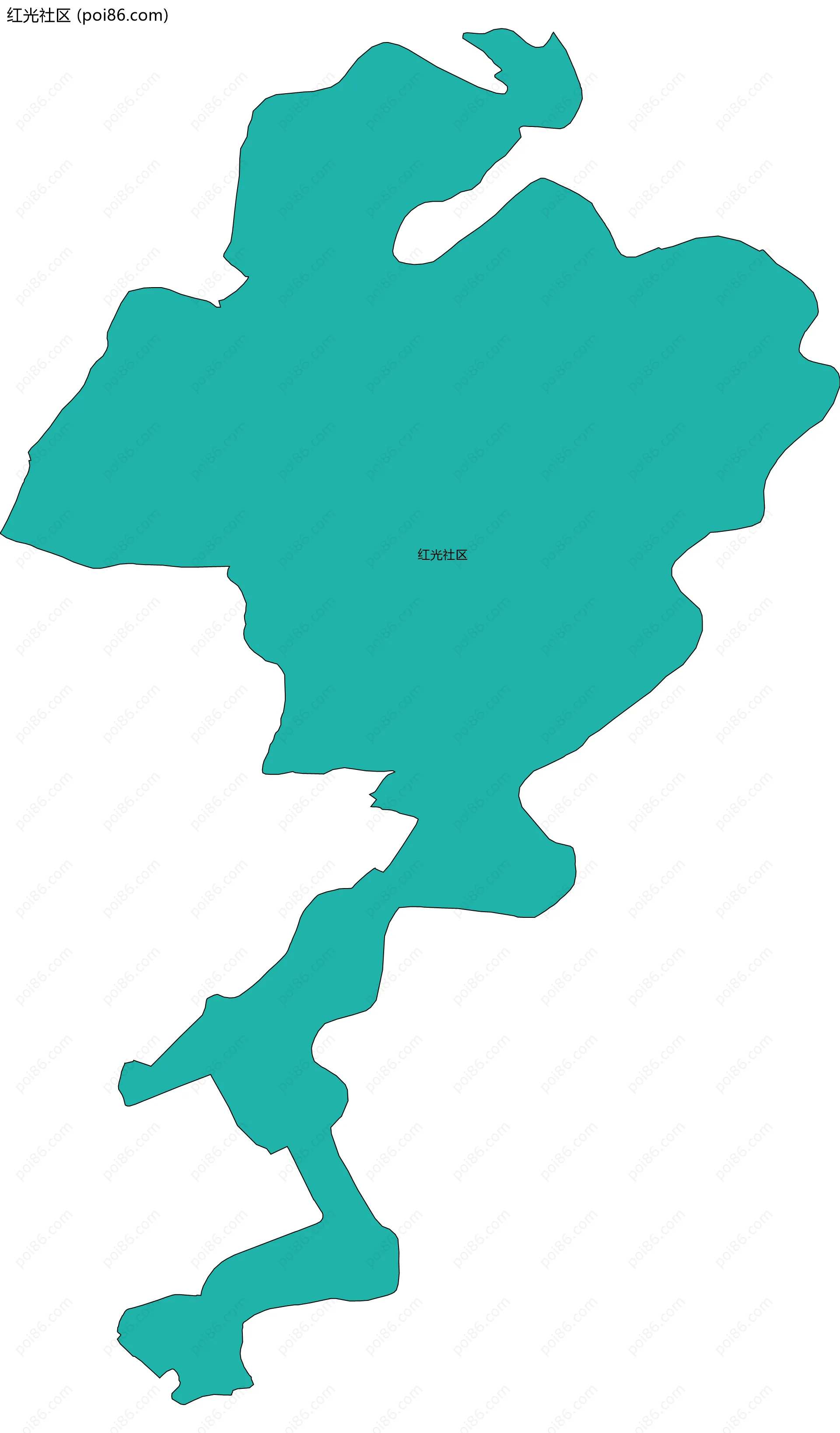 红光社区边界地图