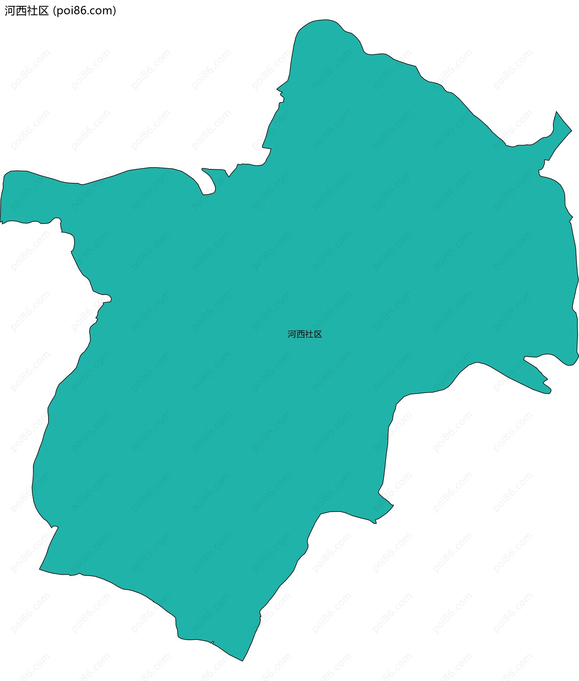 河西社区边界地图
