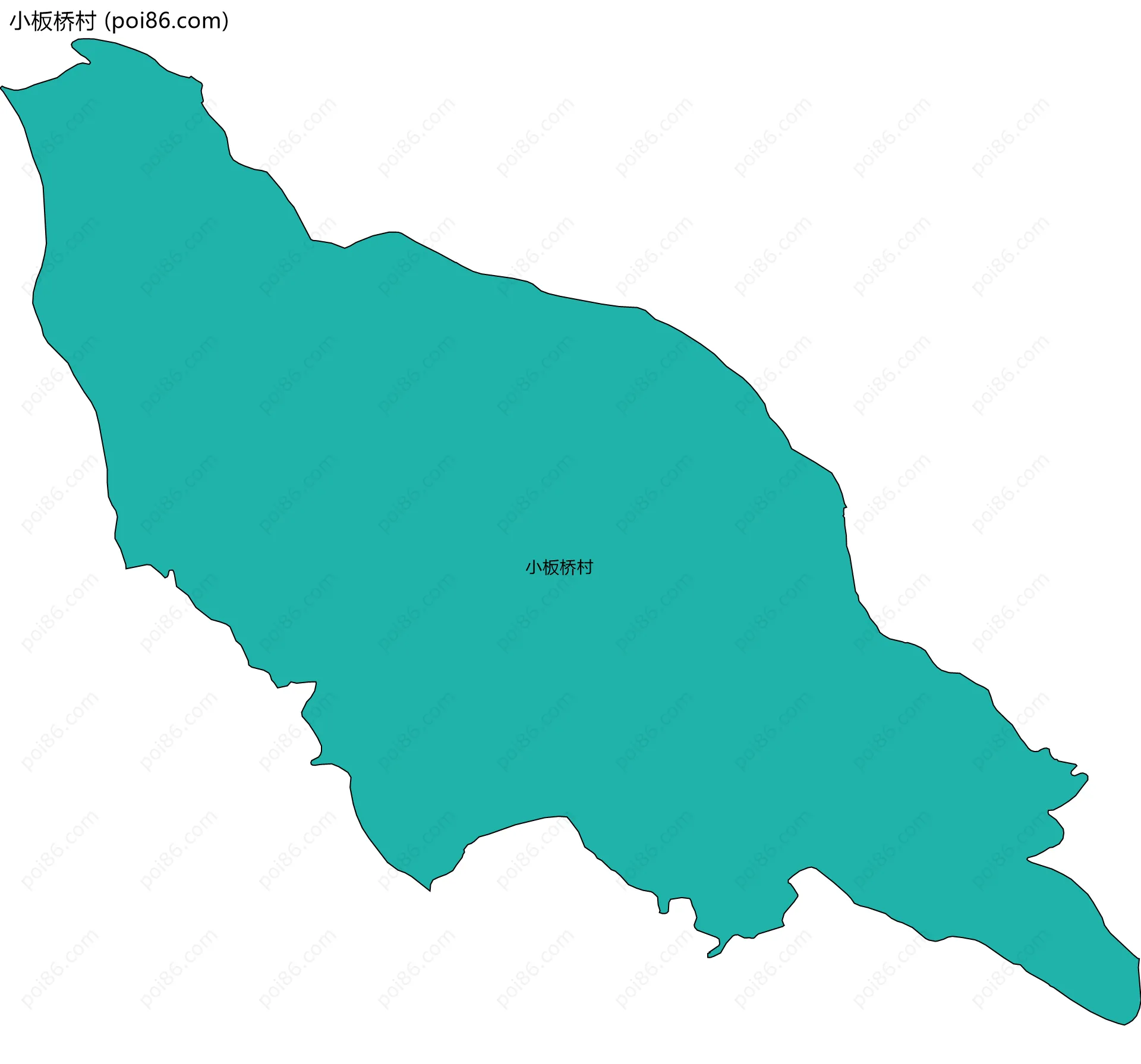小板桥村边界地图