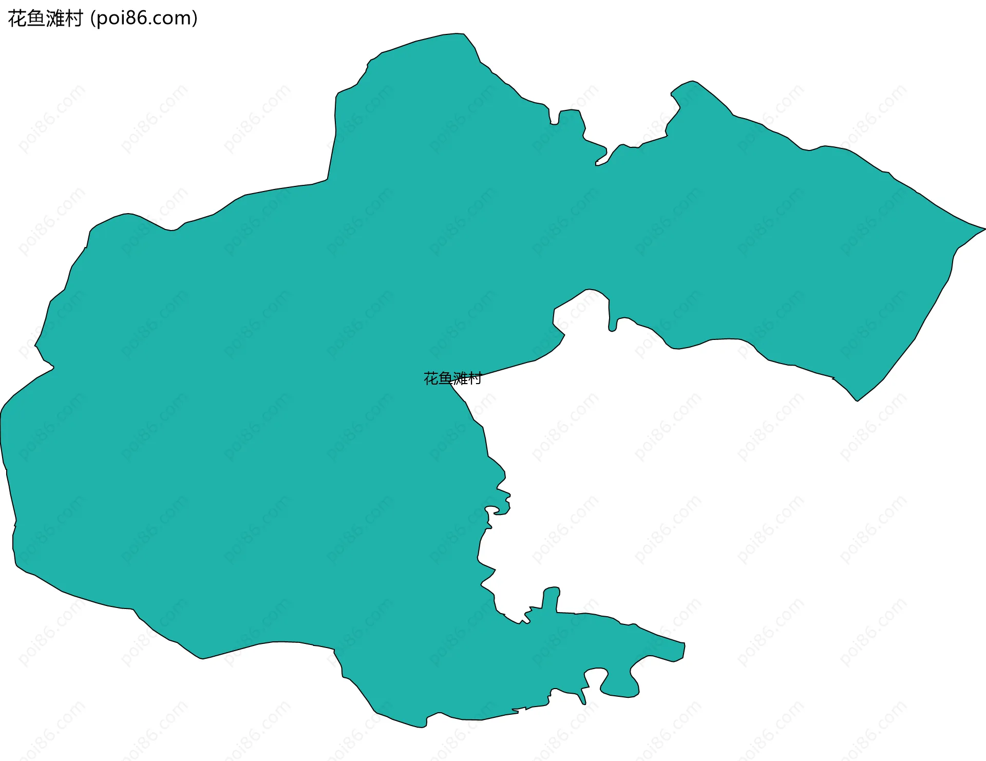 花鱼滩村边界地图