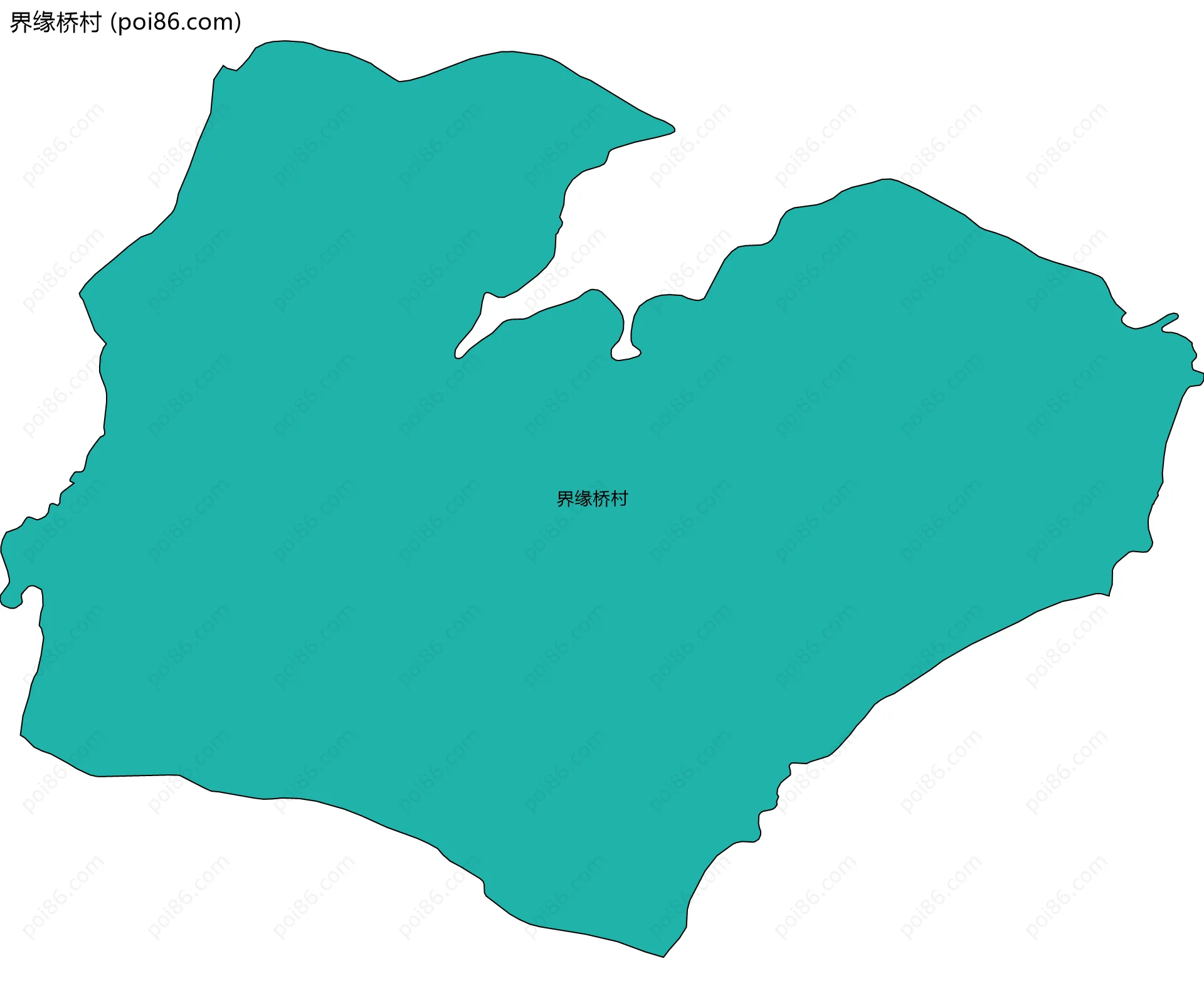 界缘桥村边界地图