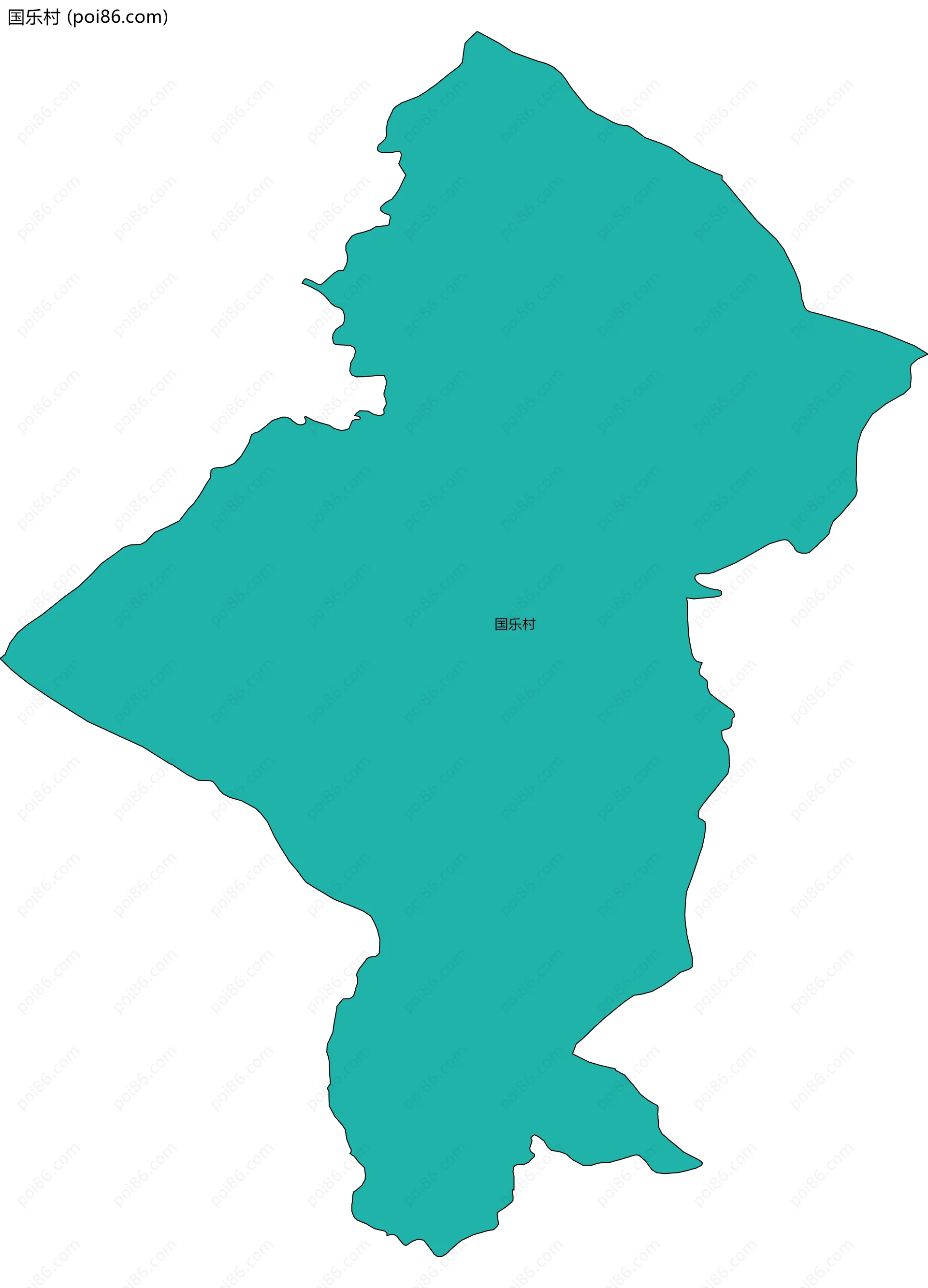 国乐村边界地图