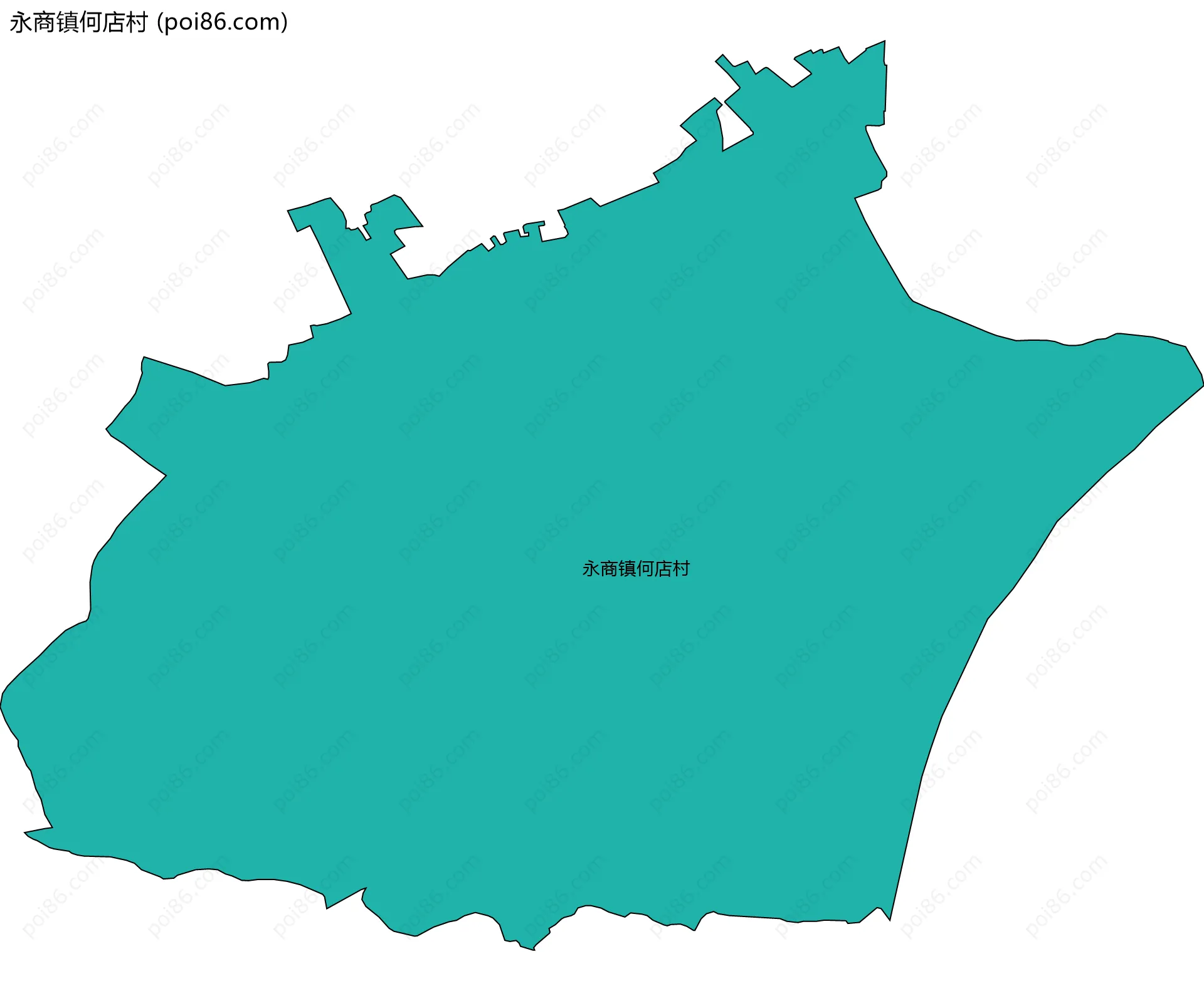 永商镇何店村边界地图
