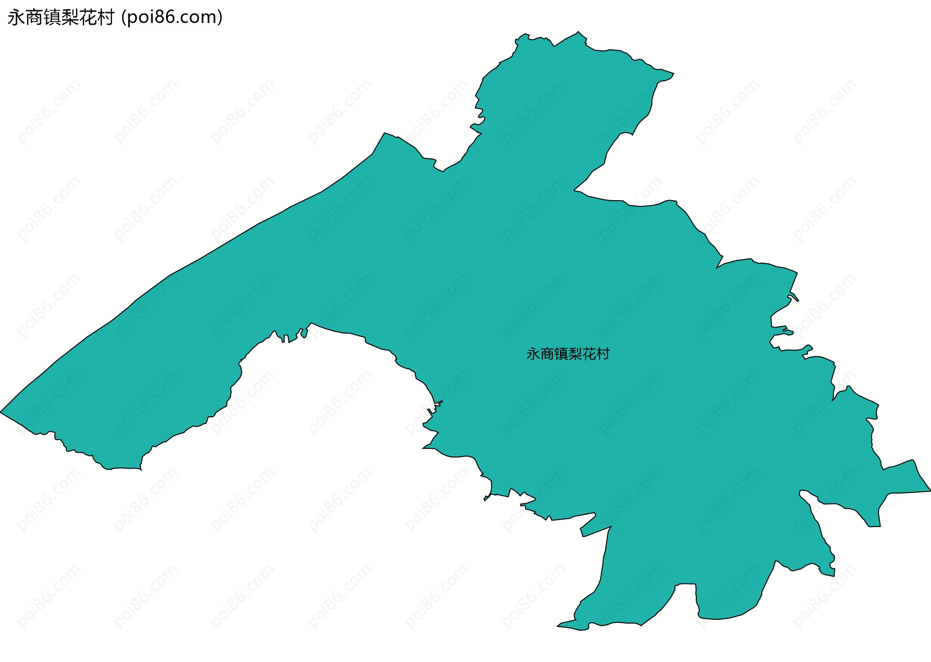 永商镇梨花村边界地图