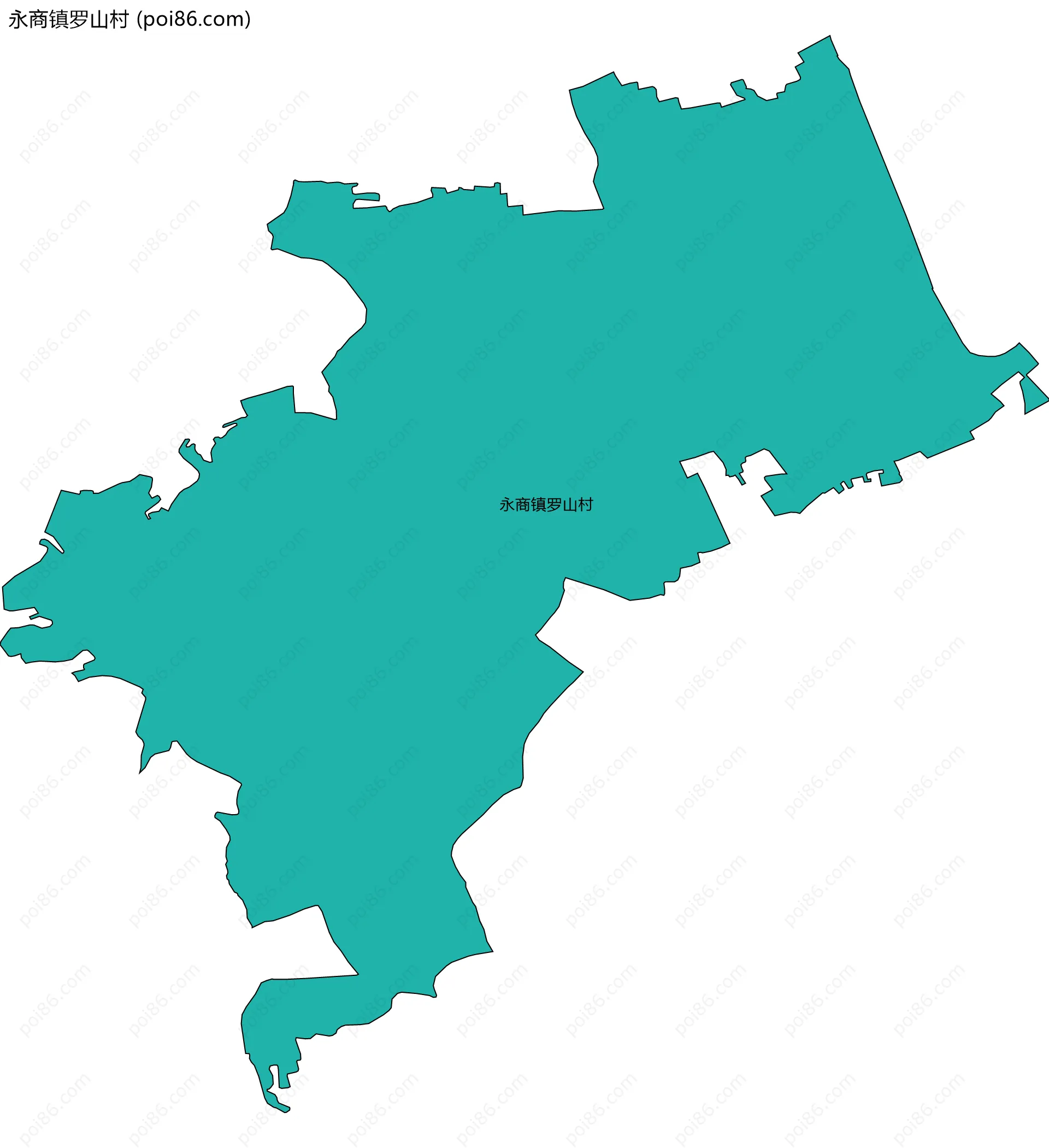 永商镇罗山村边界地图