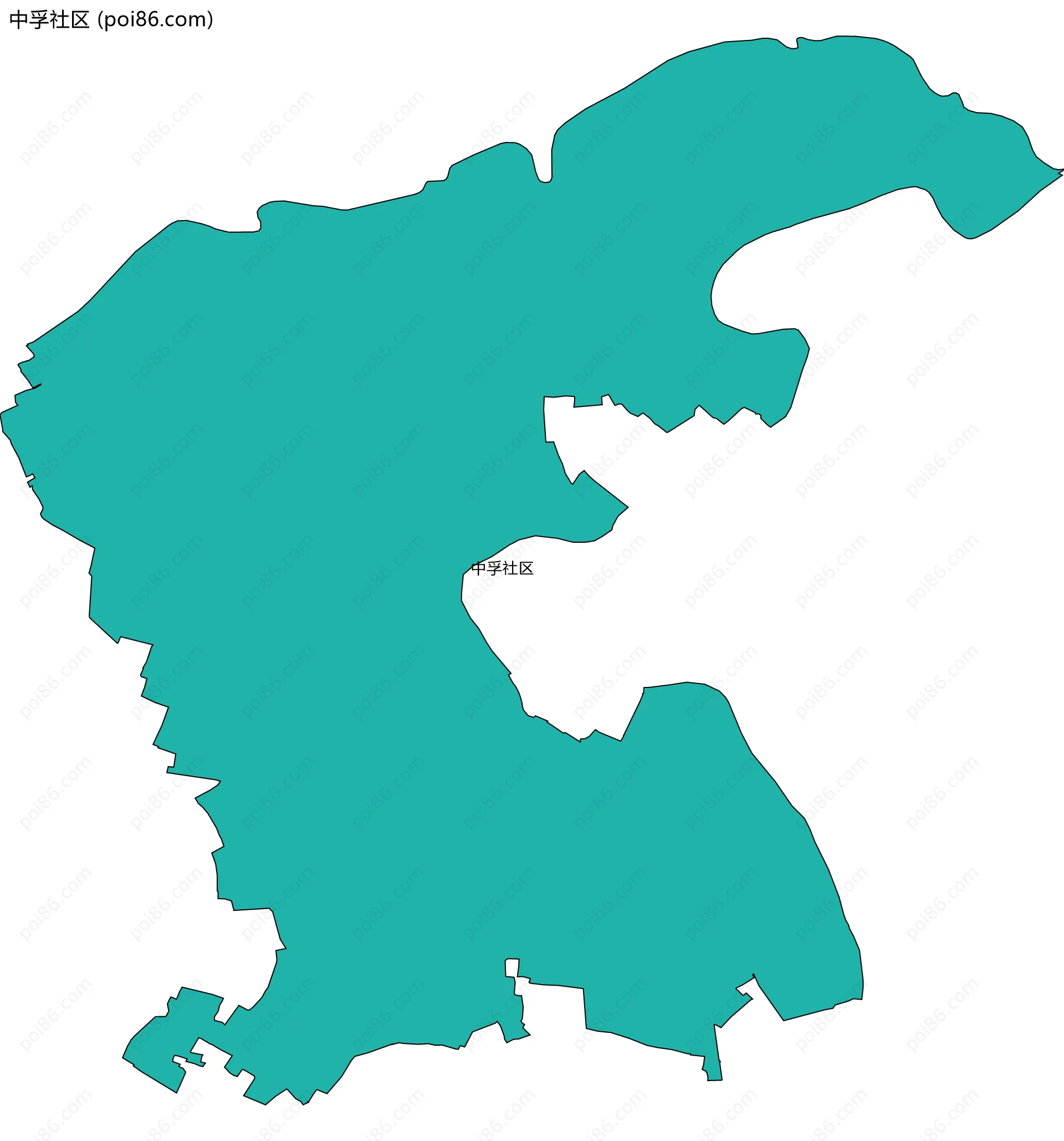 中孚社区边界地图