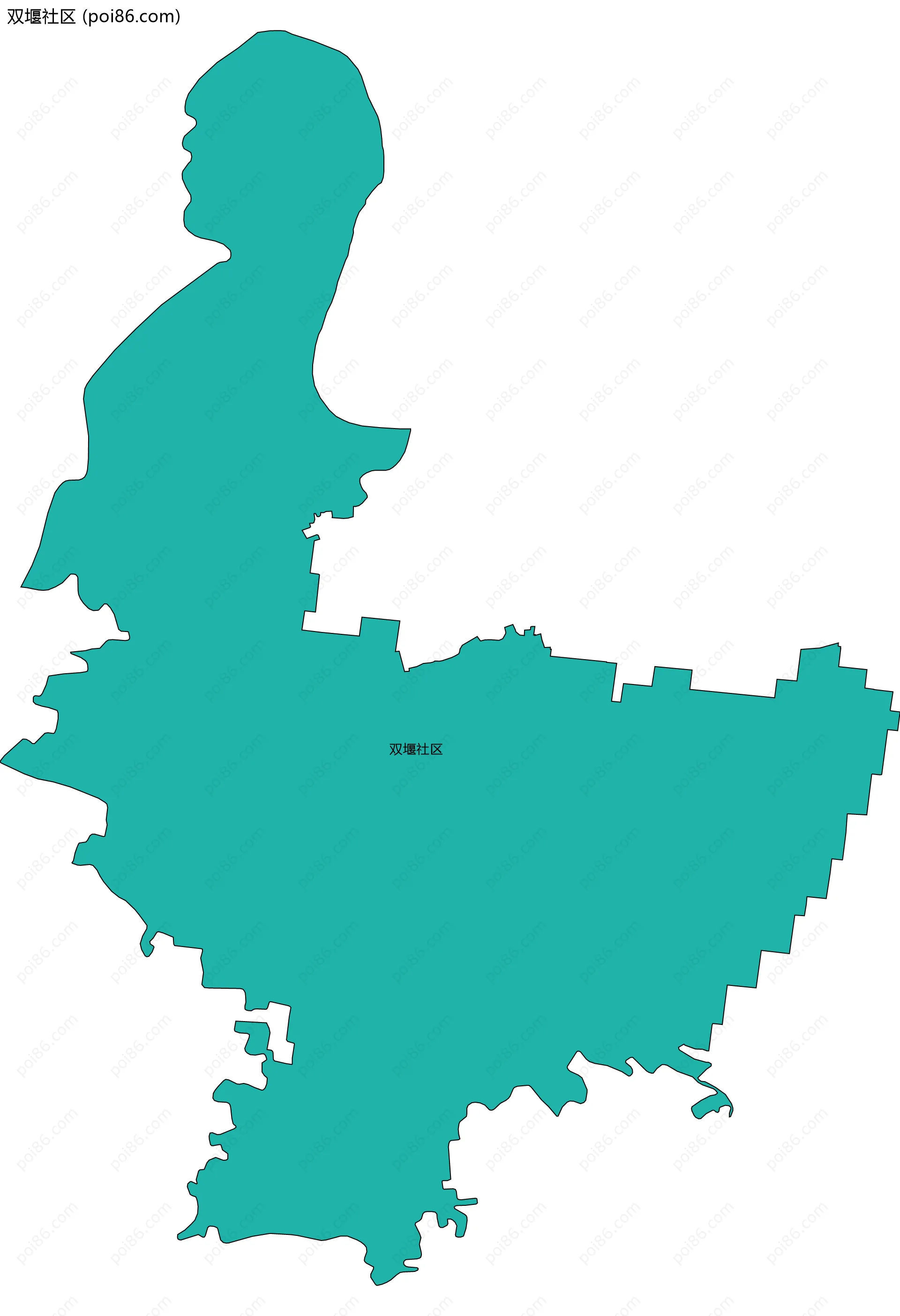 双堰社区边界地图