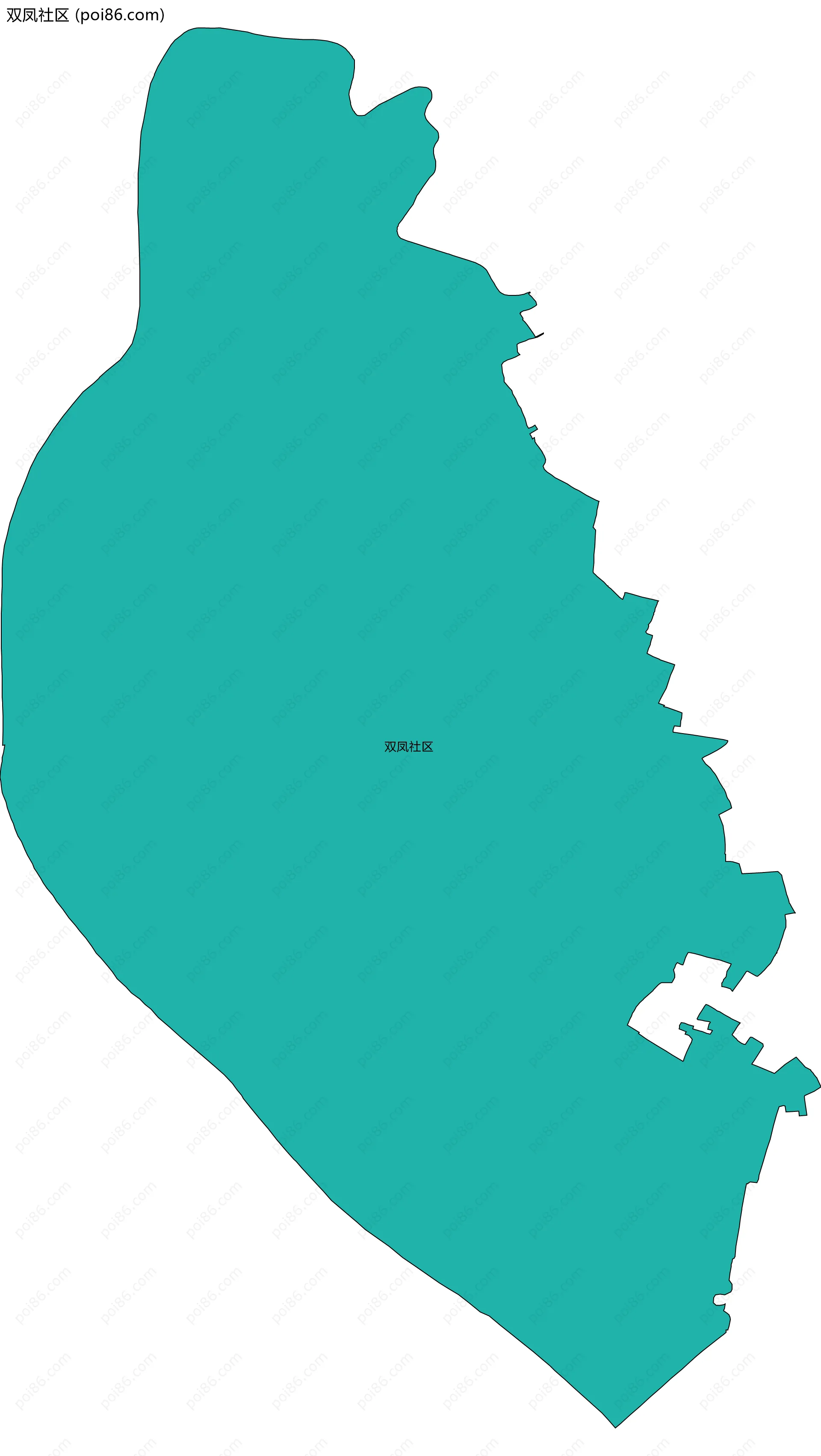 双凤社区边界地图