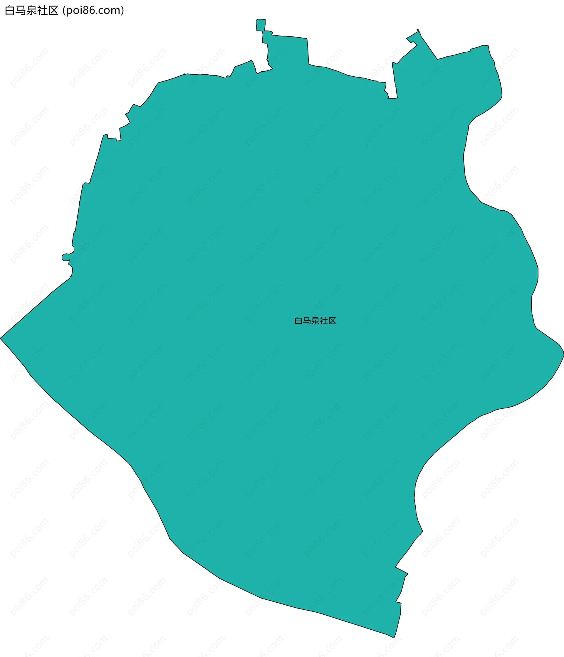 白马泉社区边界地图