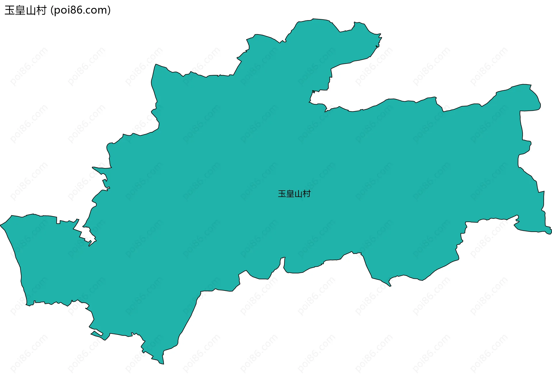 玉皇山村边界地图