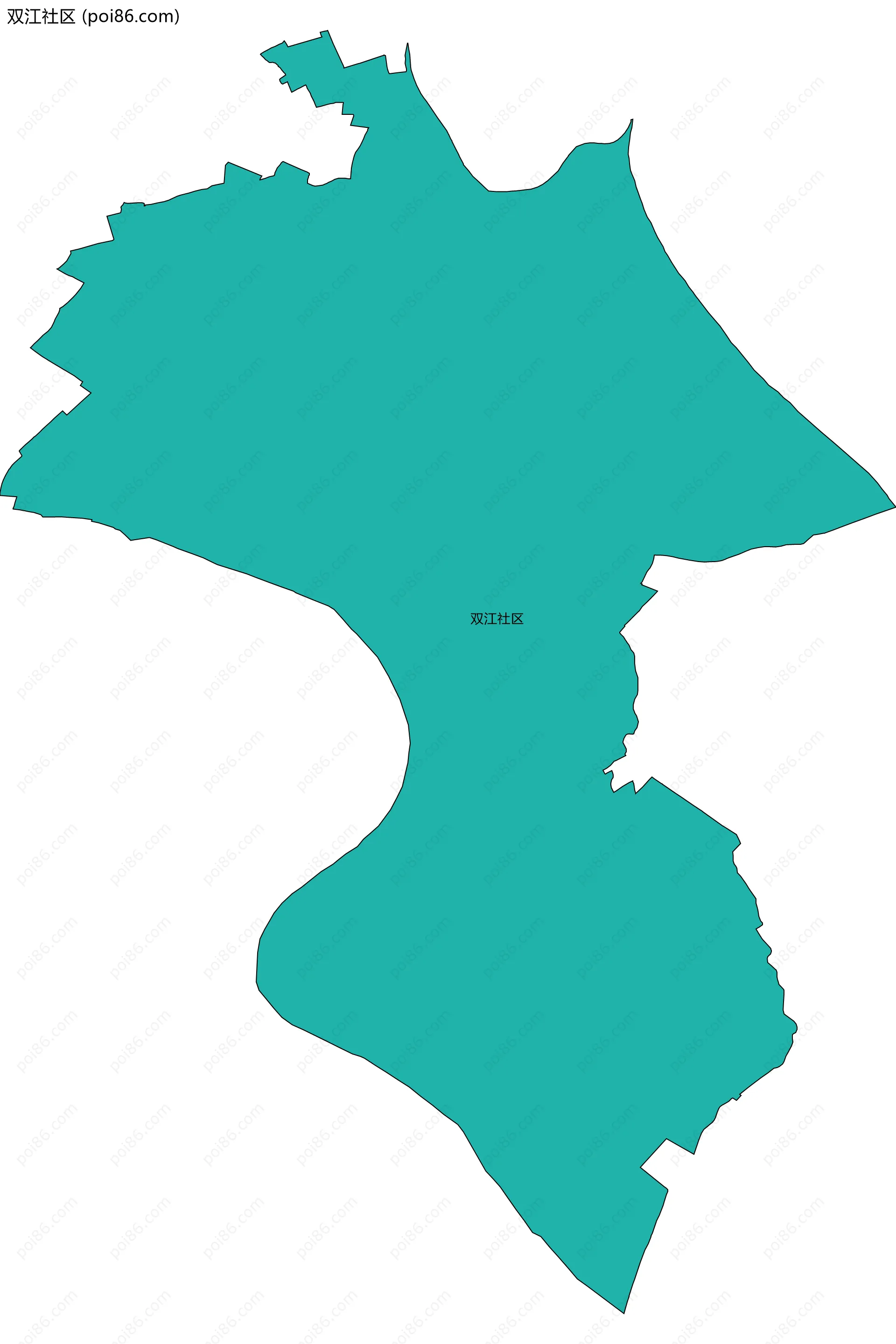 双江社区边界地图