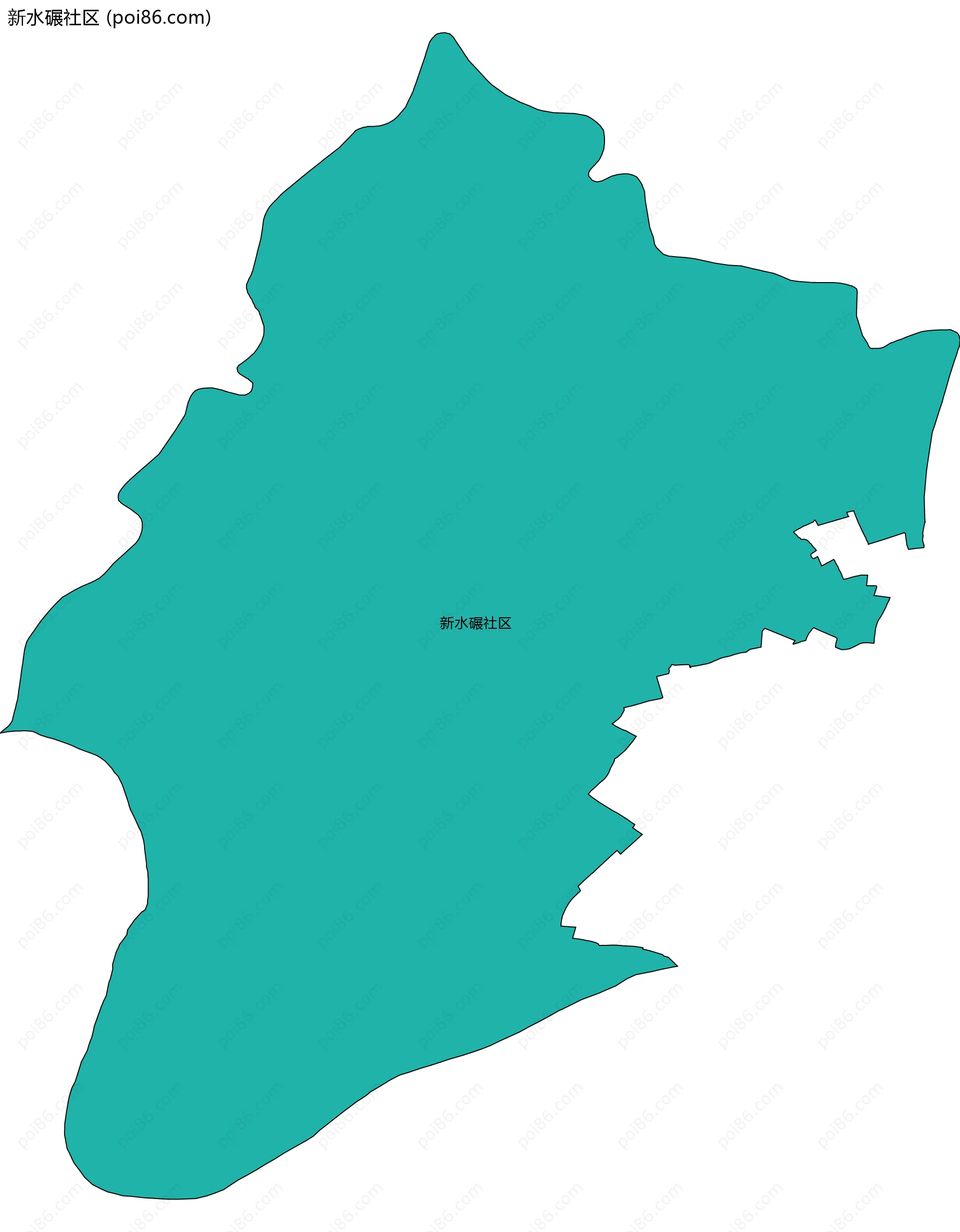 新水碾社区边界地图