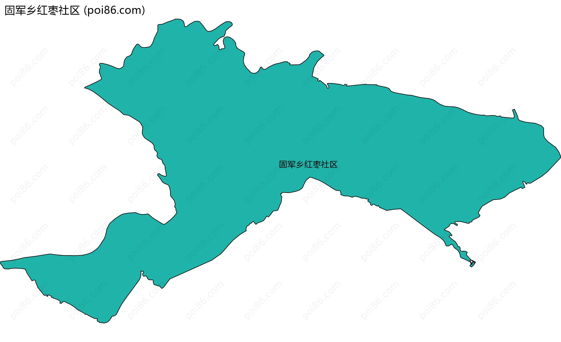 固军乡红枣社区边界地图