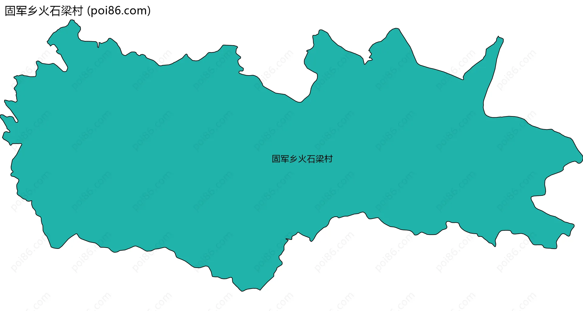 固军乡火石梁村边界地图