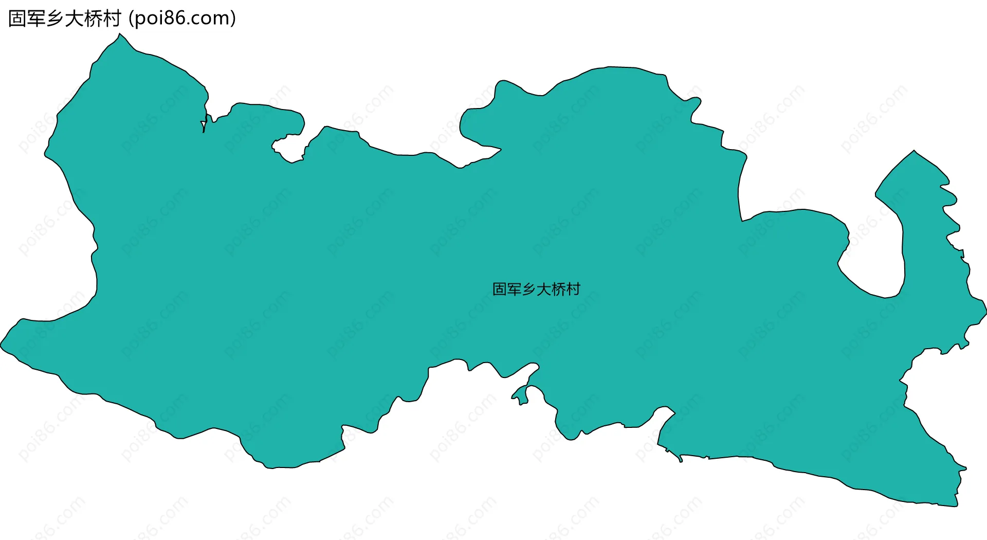 固军乡大桥村边界地图