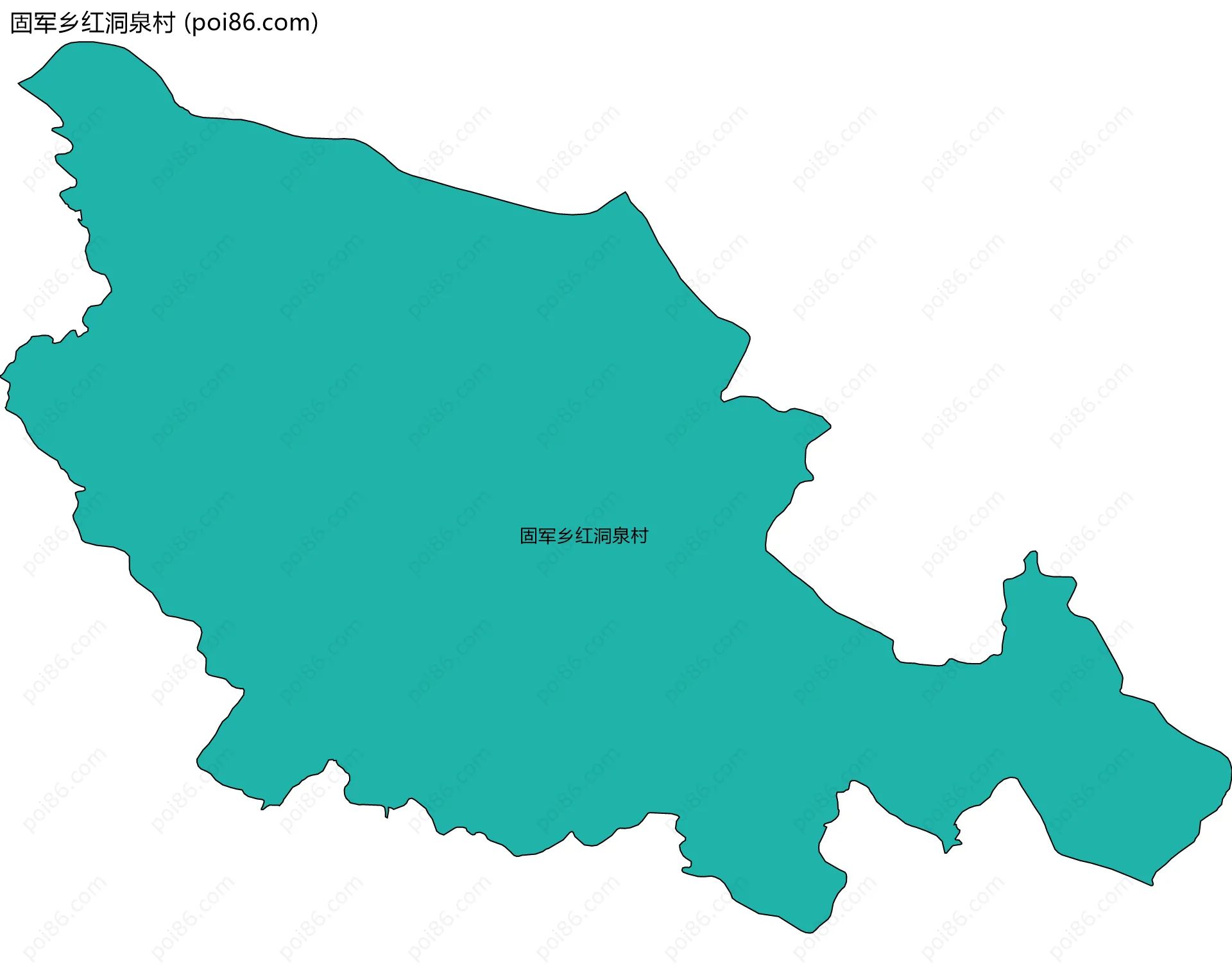 固军乡红洞泉村边界地图