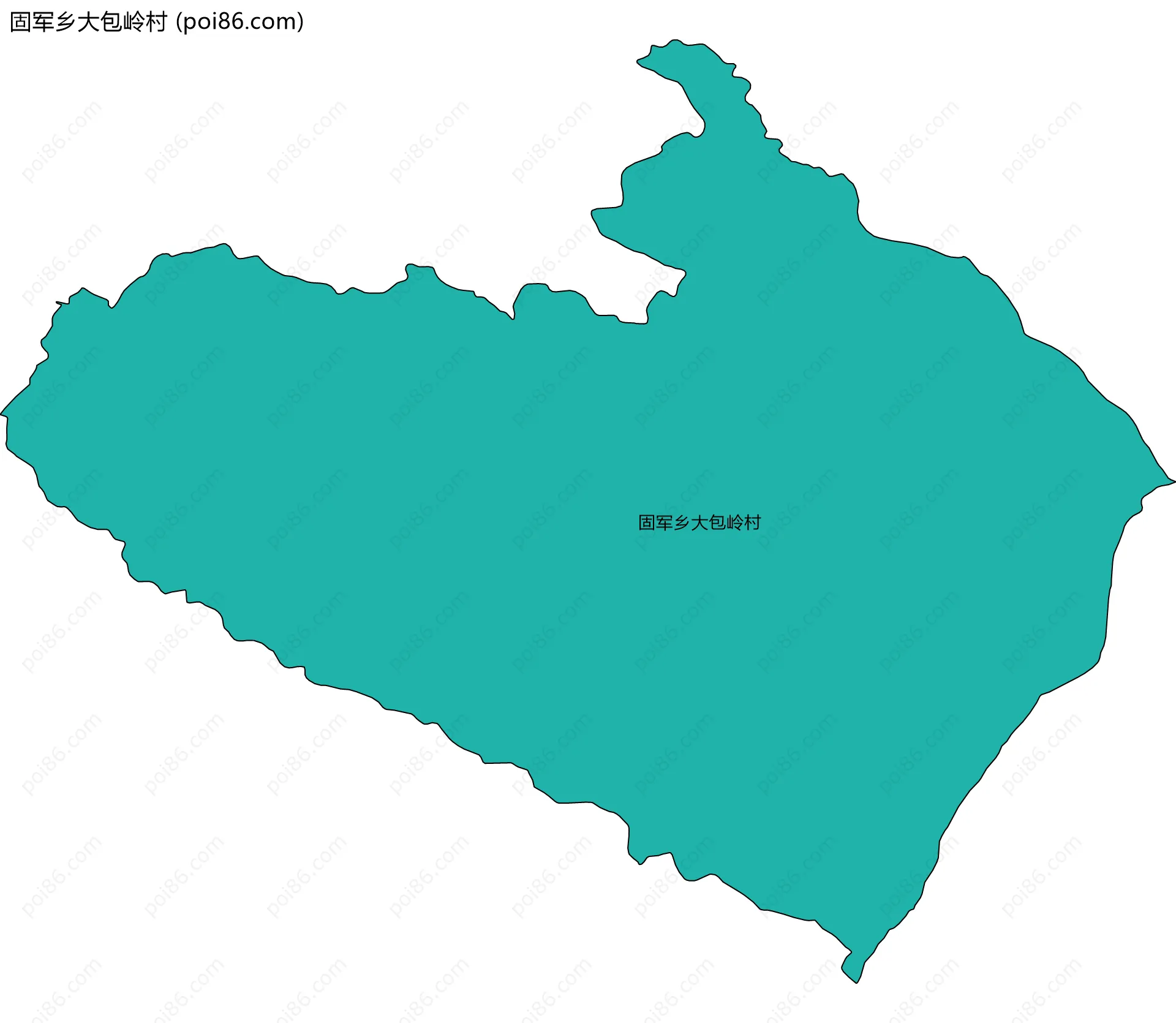 固军乡大包岭村边界地图