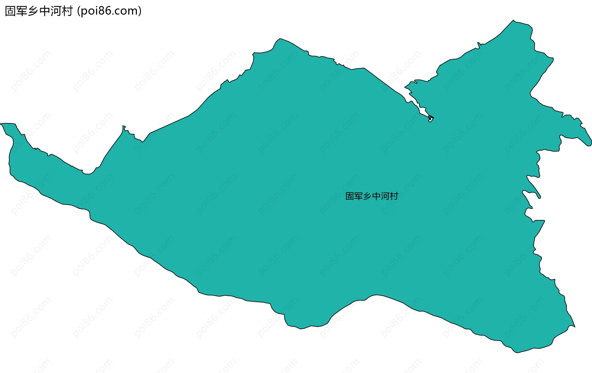 固军乡中河村边界地图