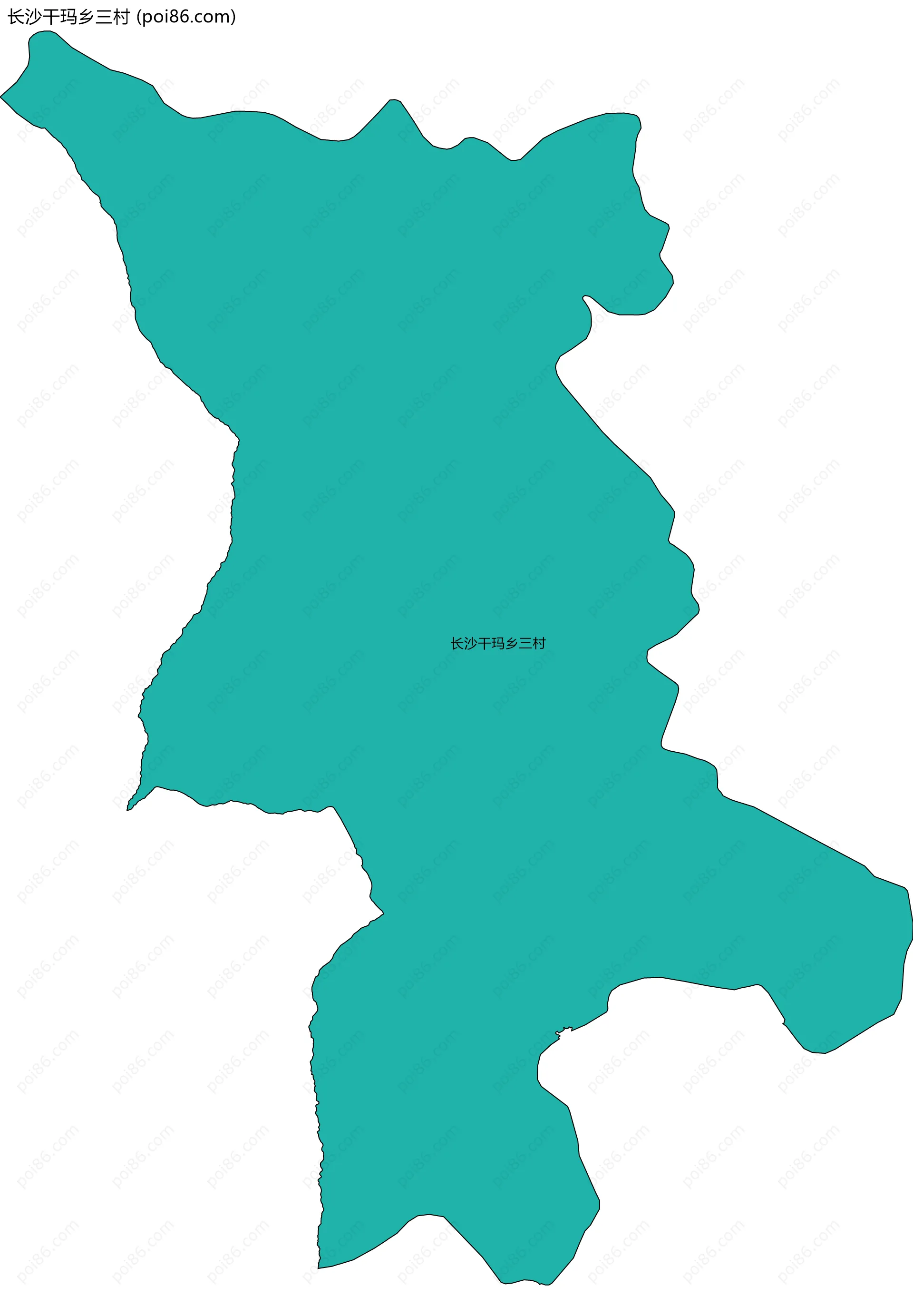 长沙干玛乡三村边界地图