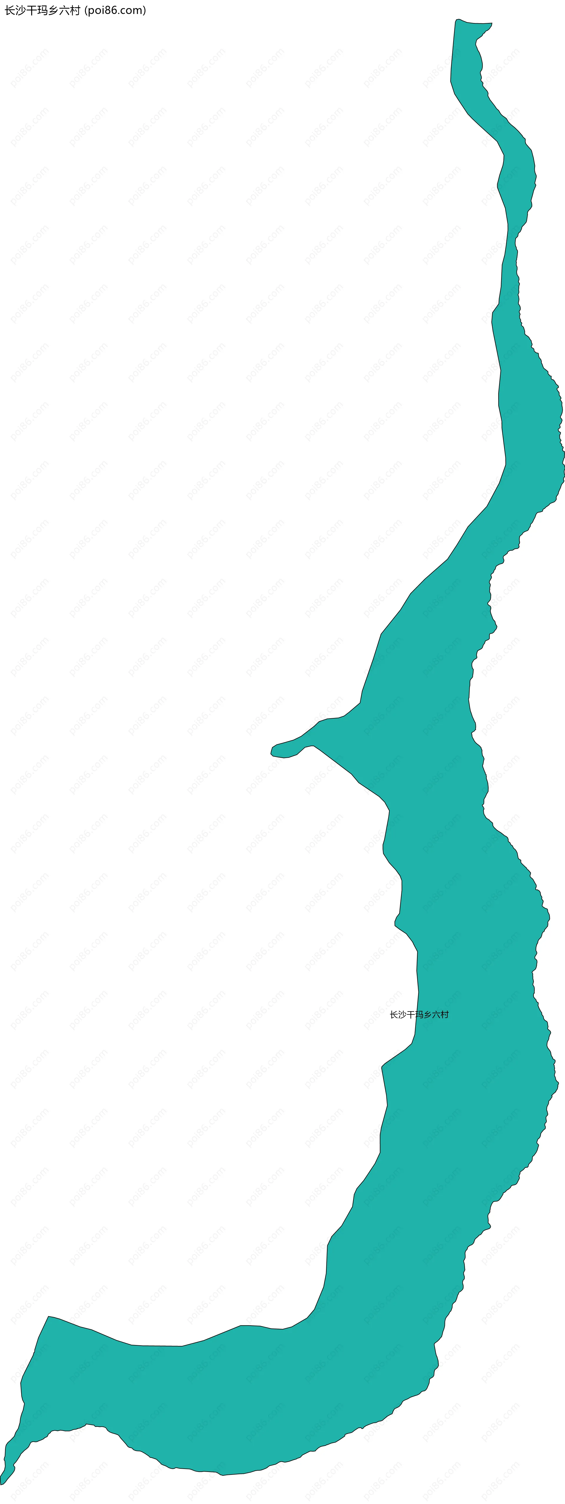 长沙干玛乡六村边界地图