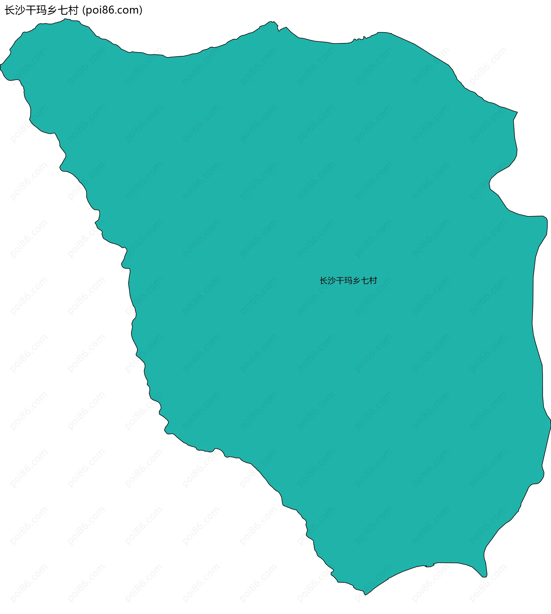 长沙干玛乡七村边界地图