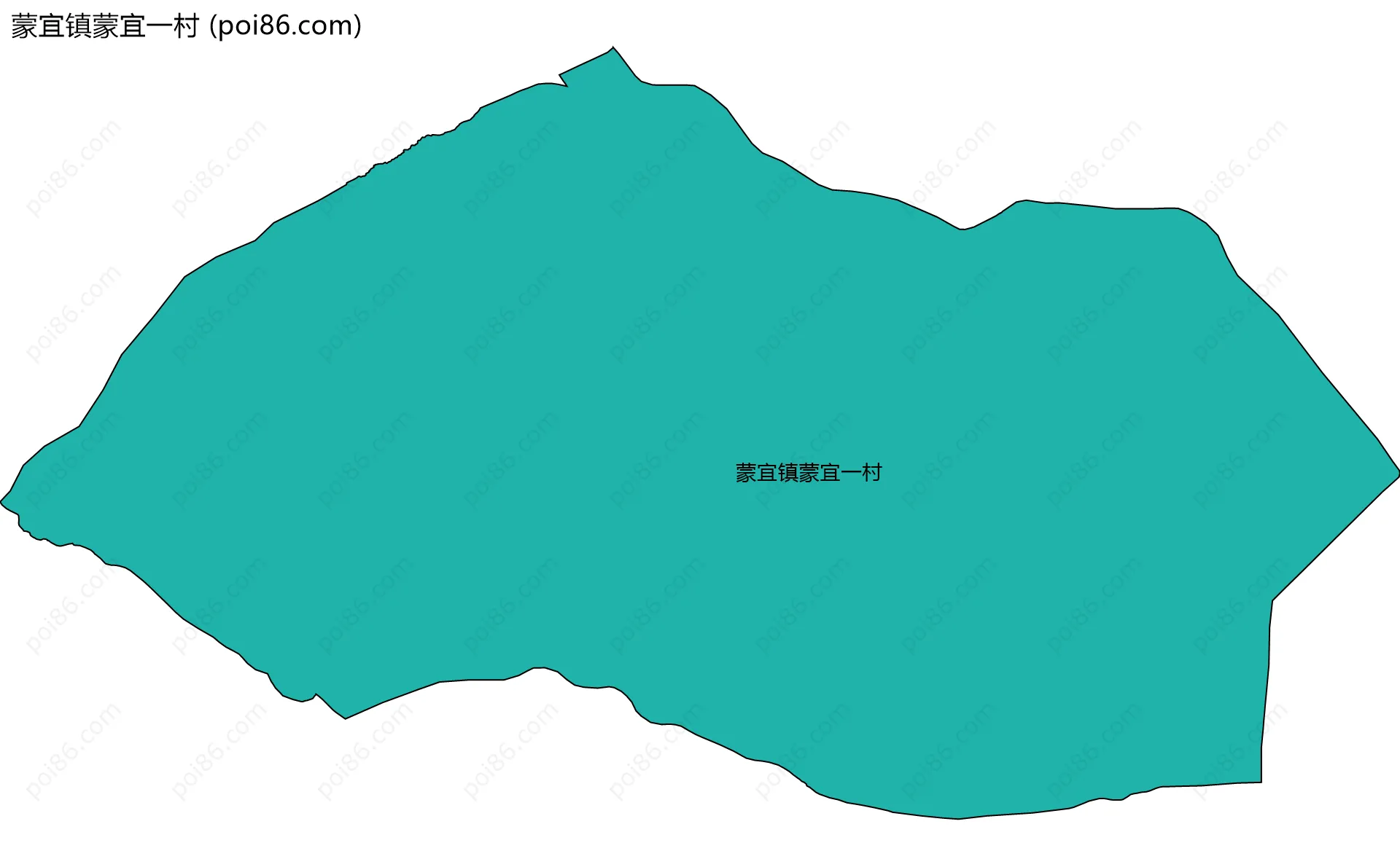 蒙宜镇蒙宜一村边界地图