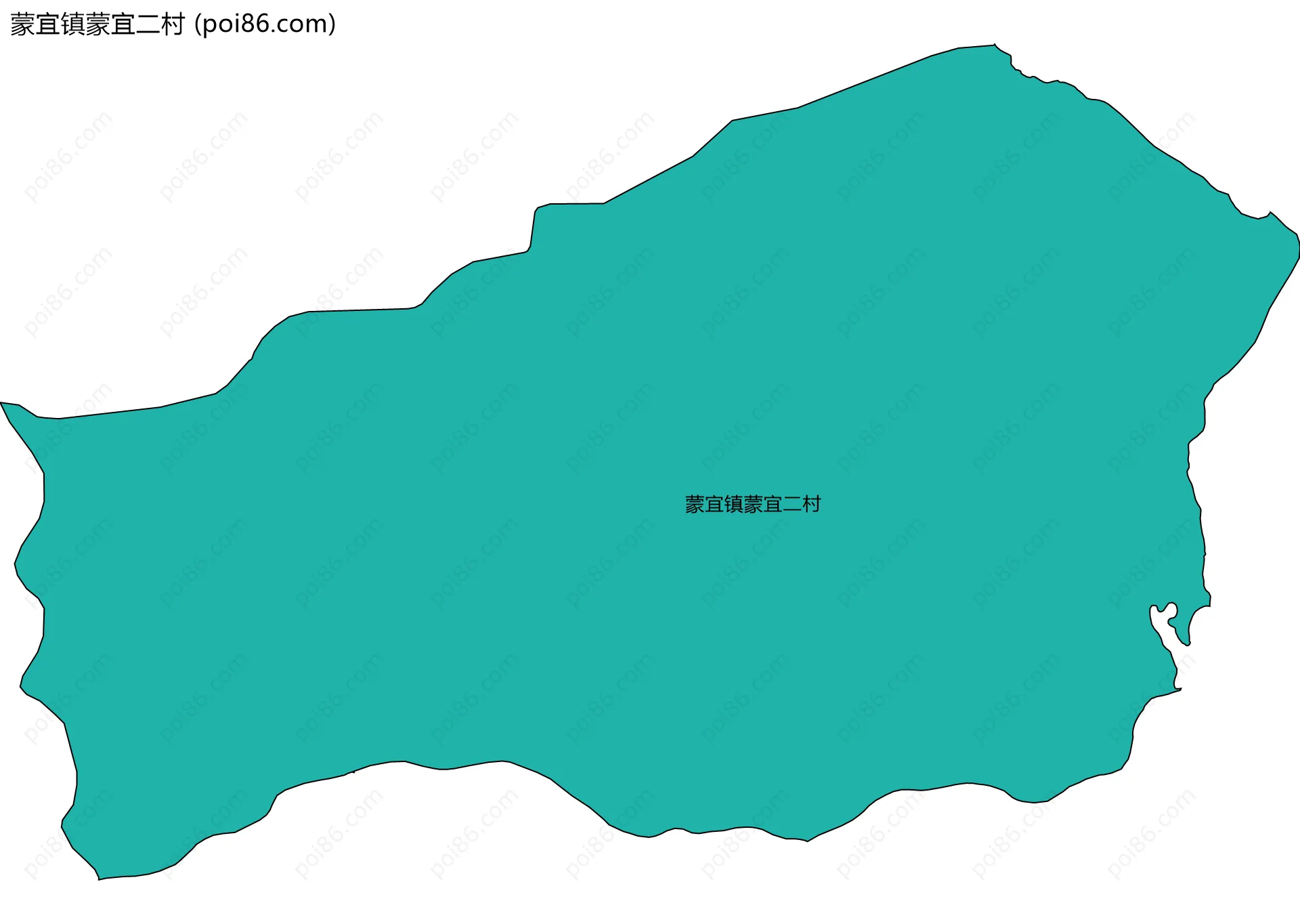 蒙宜镇蒙宜二村边界地图