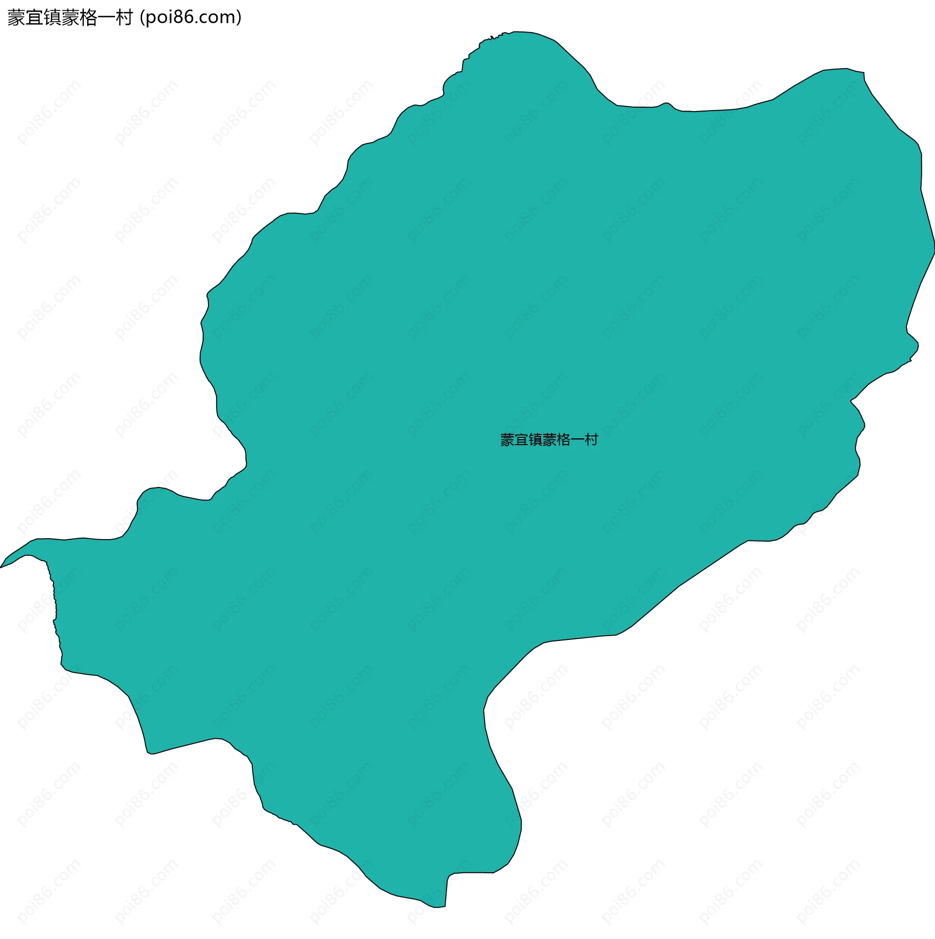 蒙宜镇蒙格一村边界地图