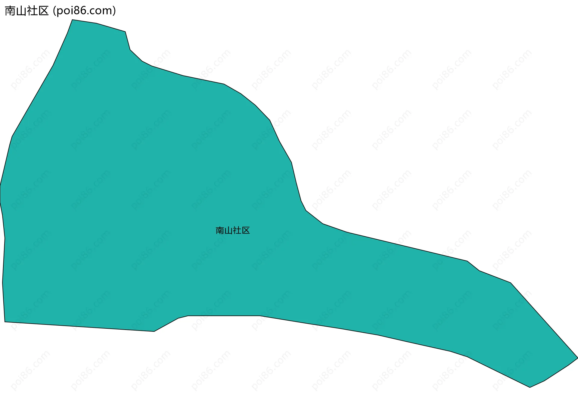 南山社区边界地图
