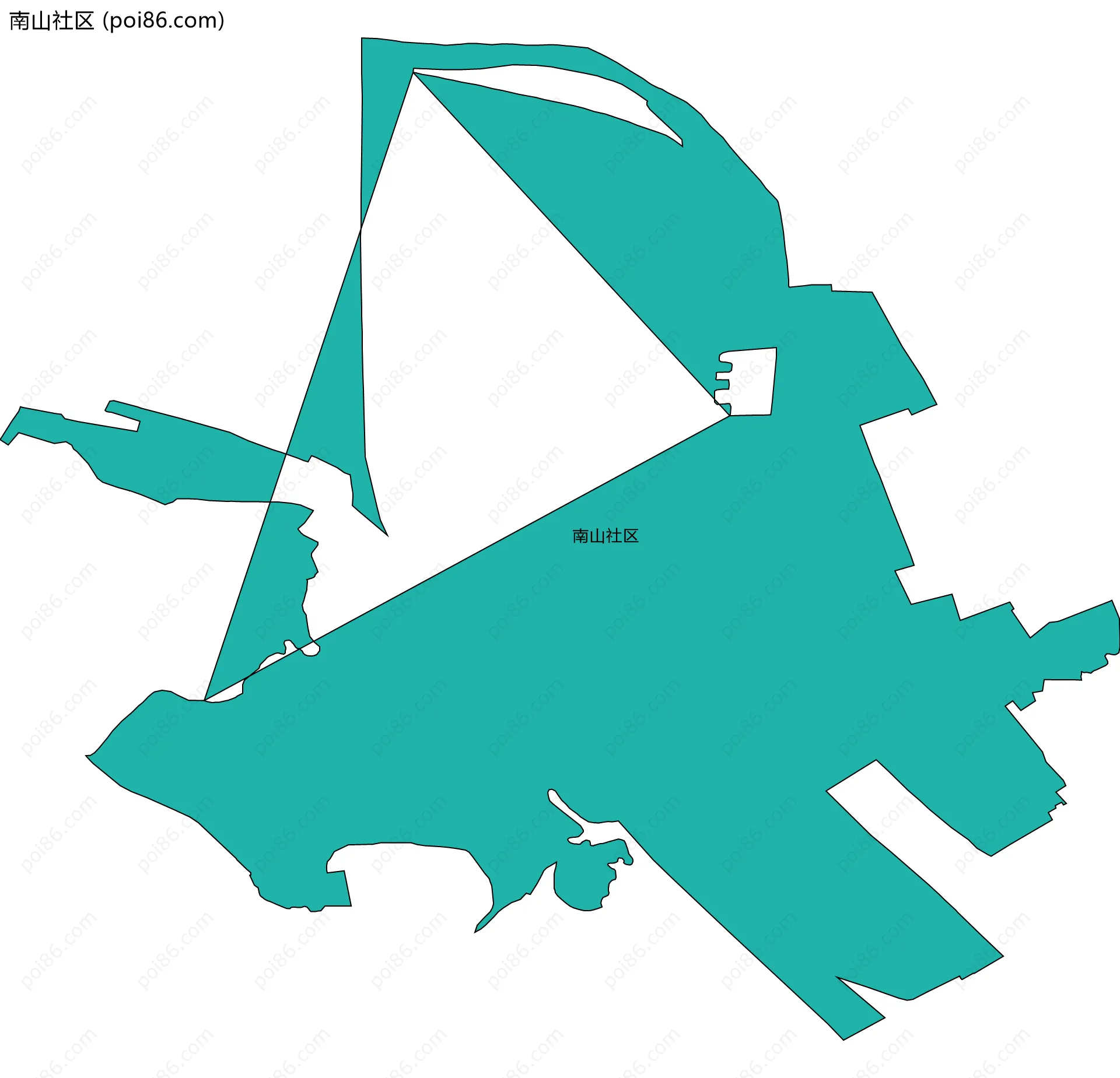 南山社区边界地图