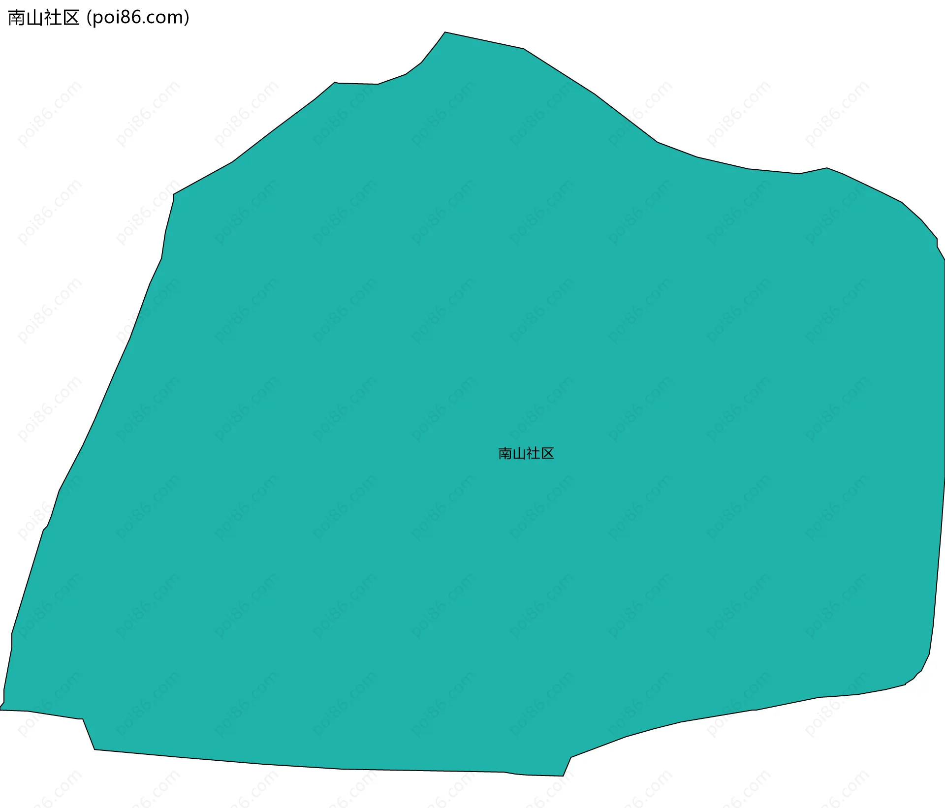 南山社区边界地图