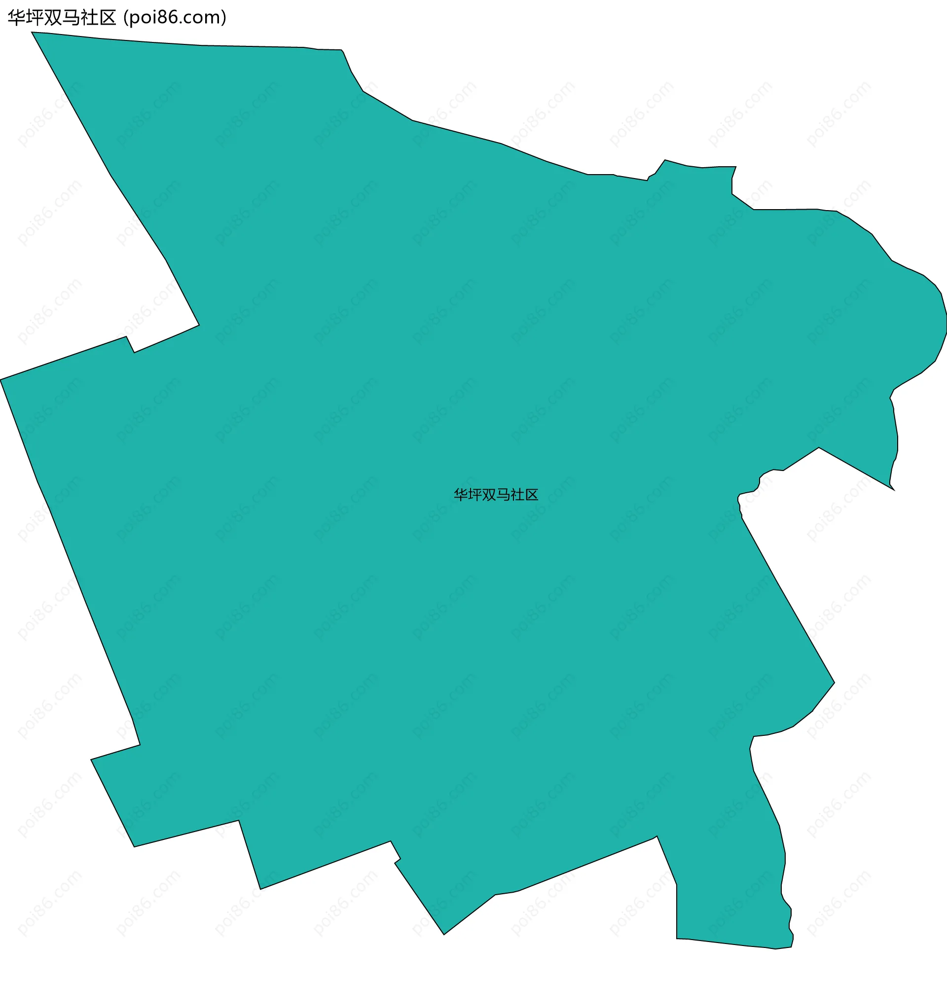 华坪双马社区边界地图