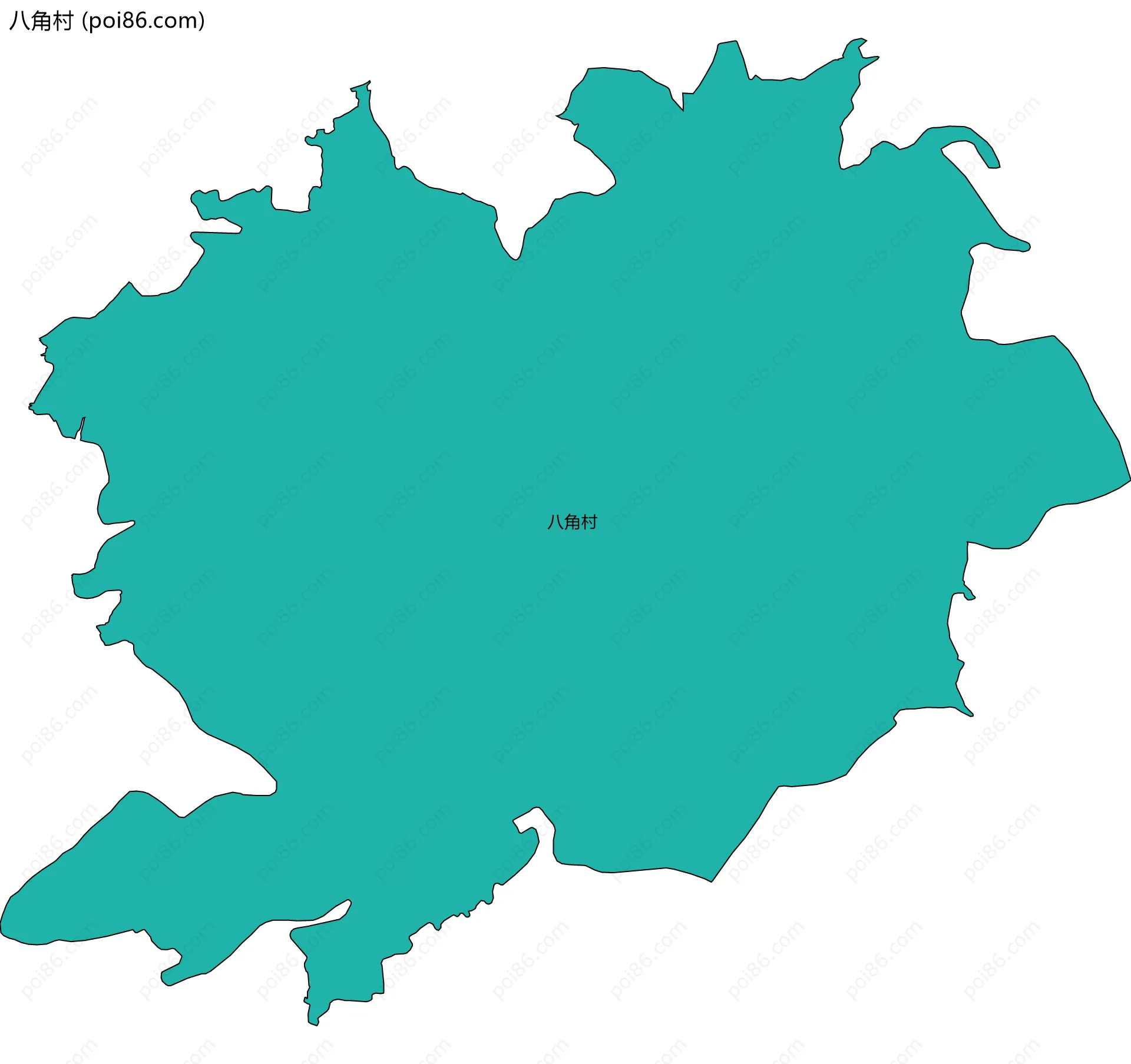 八角村边界地图