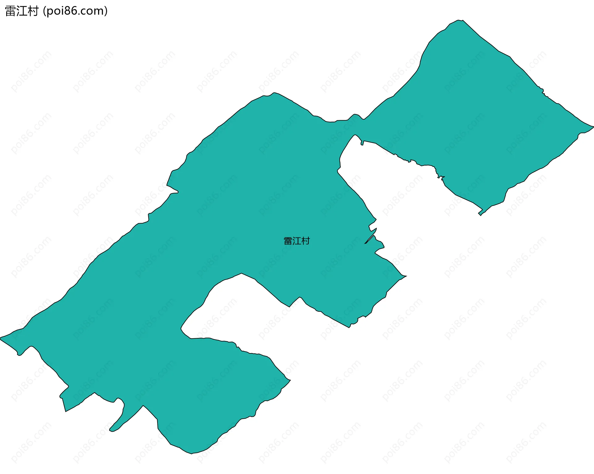 雷江村边界地图