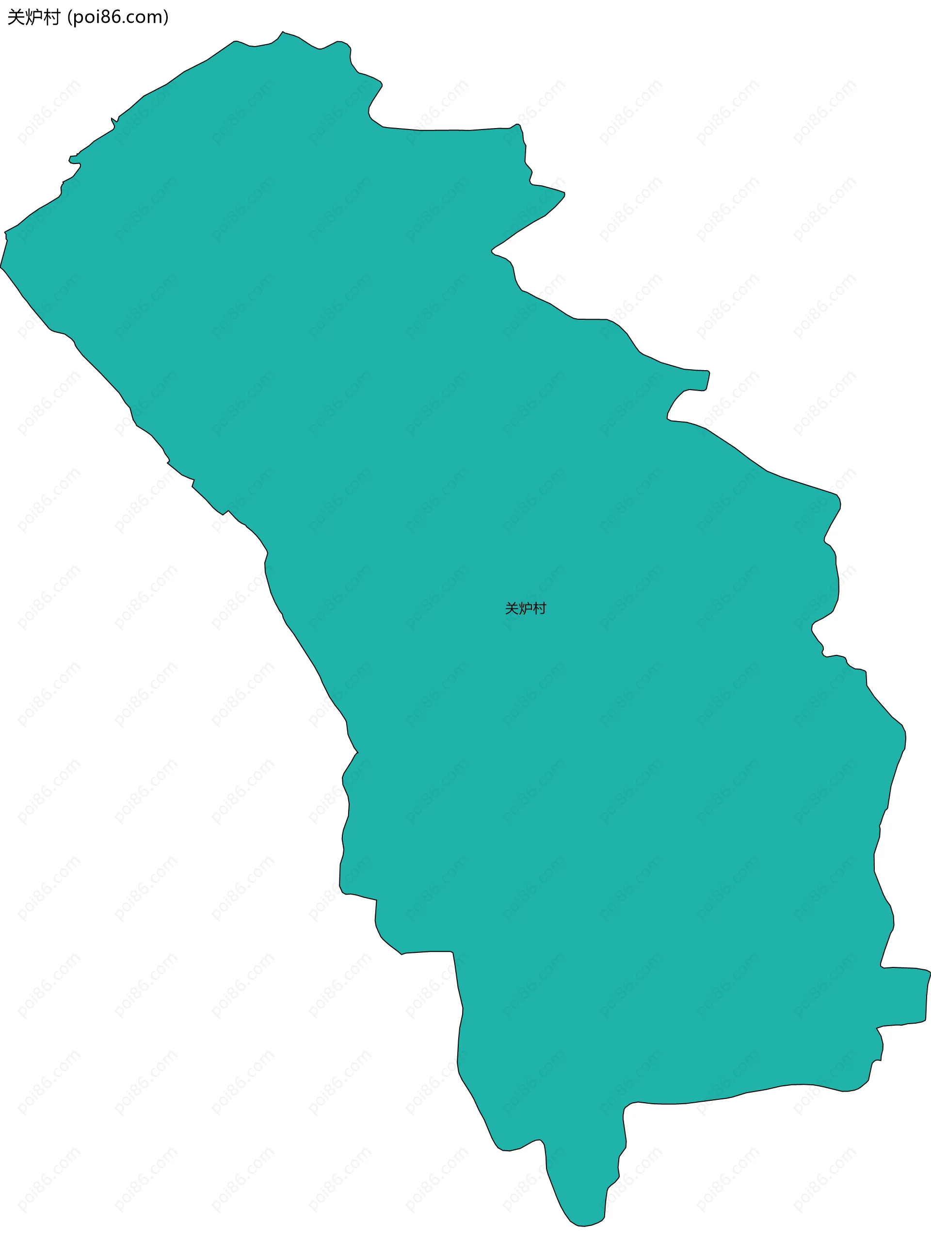 关炉村边界地图