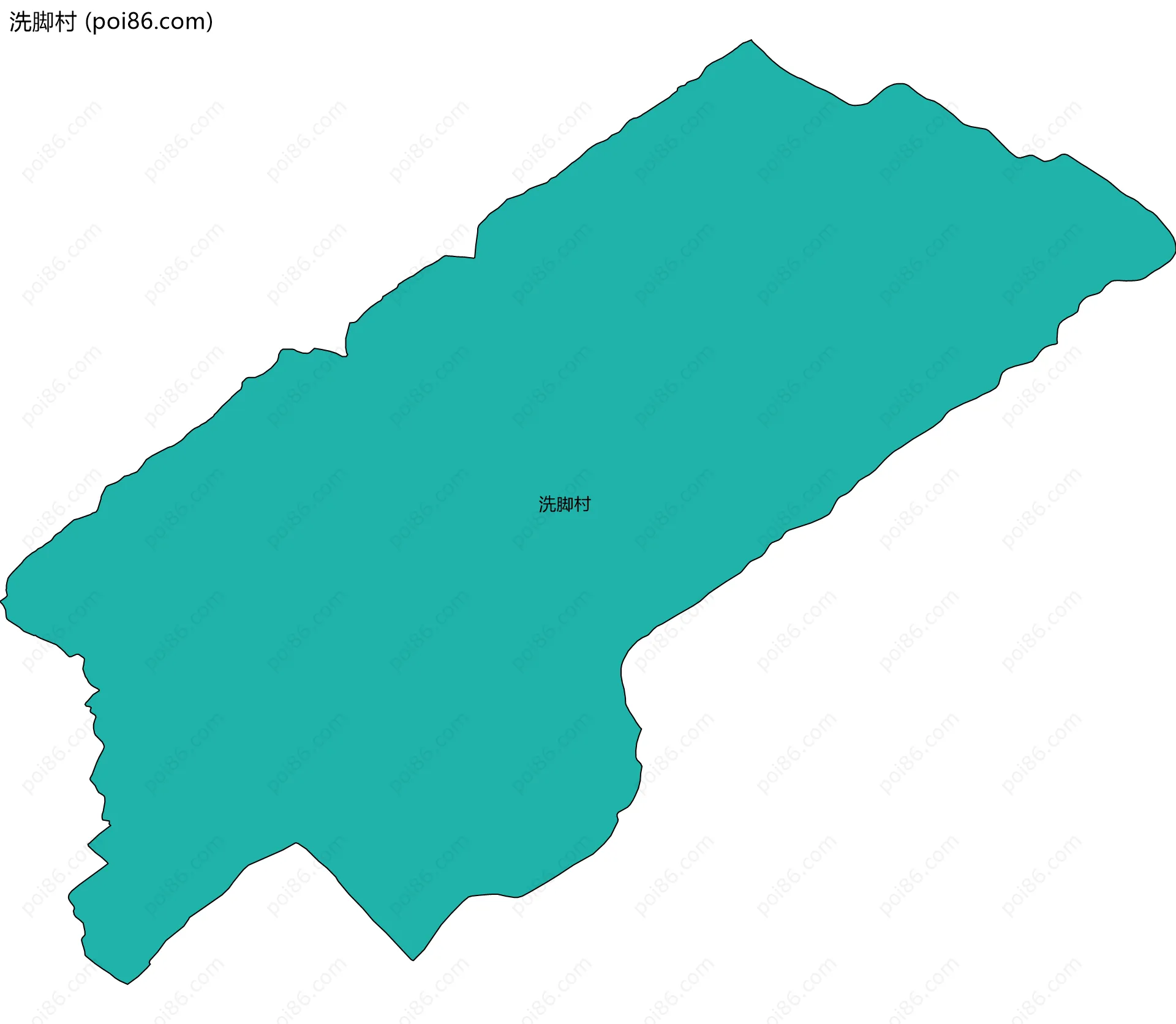 洗脚村边界地图