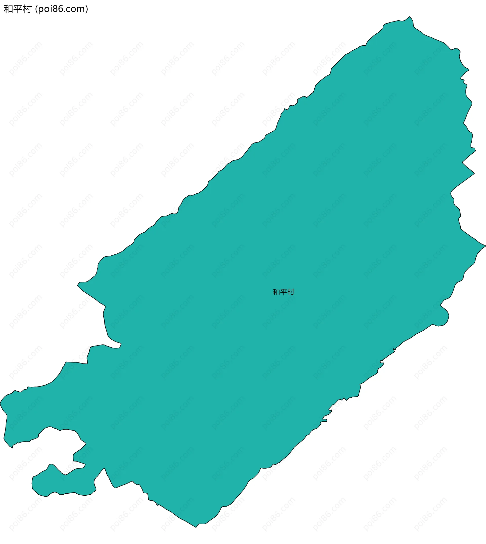 和平村边界地图